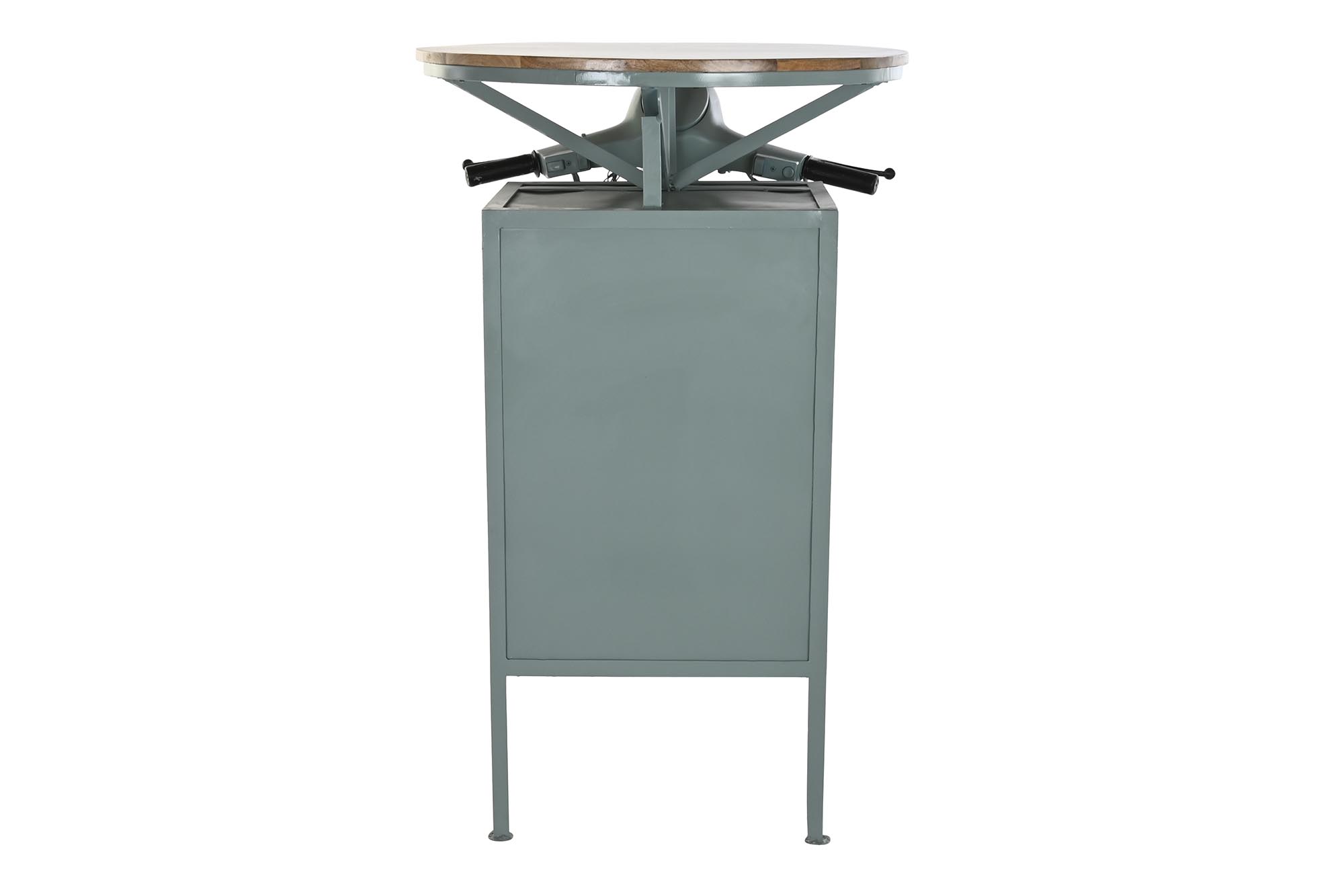 Mesa hierro mango 116x72x110 moto desgastado