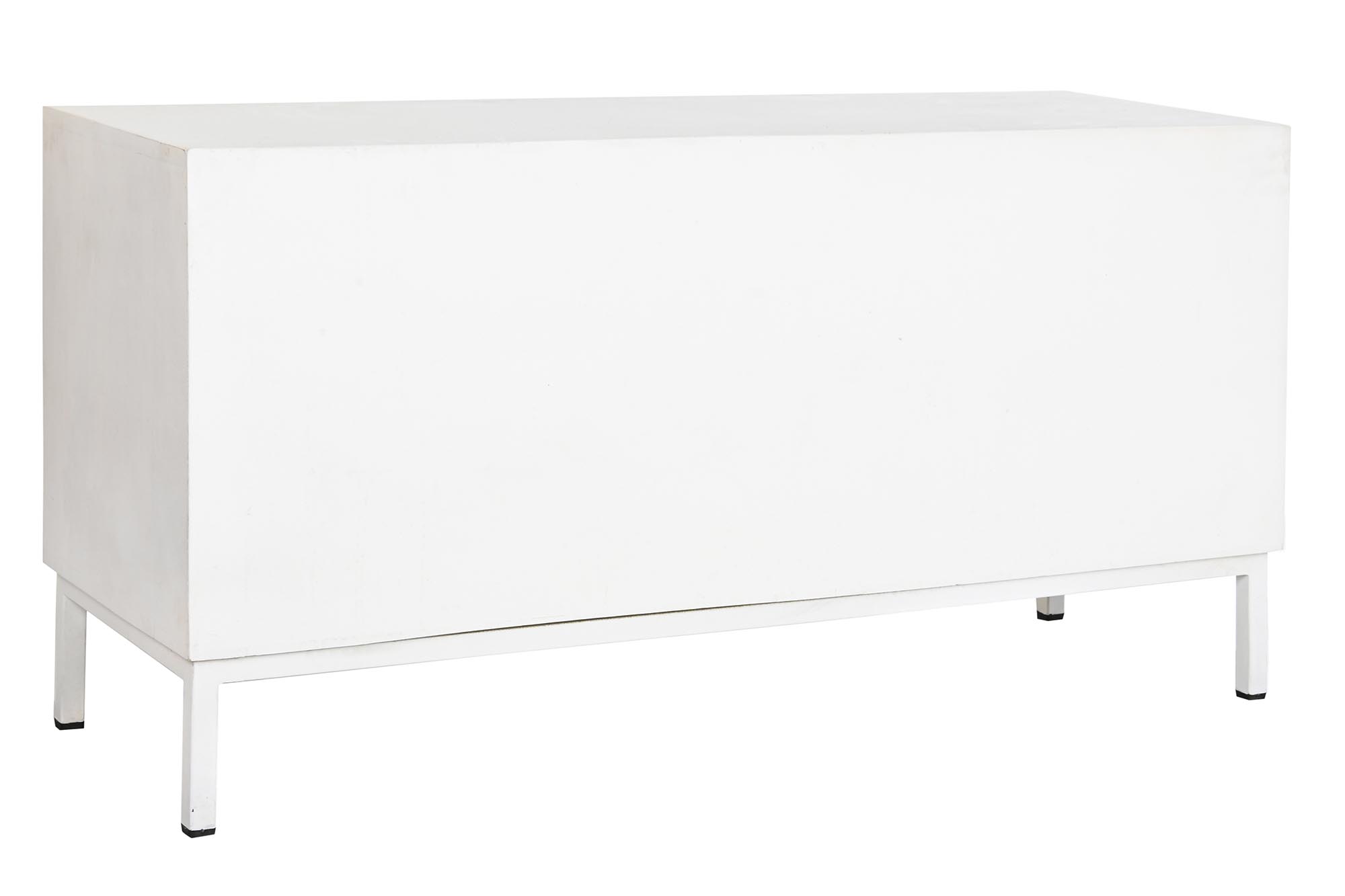 Mueble tv mango metal 120x40x60 blanco