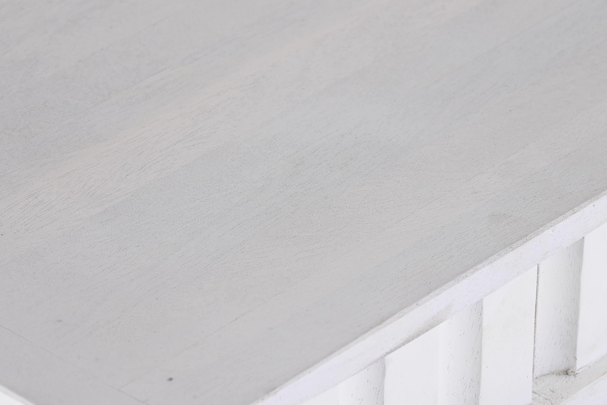 Mesa comedor mango metal 180x90x76 rombo blanco