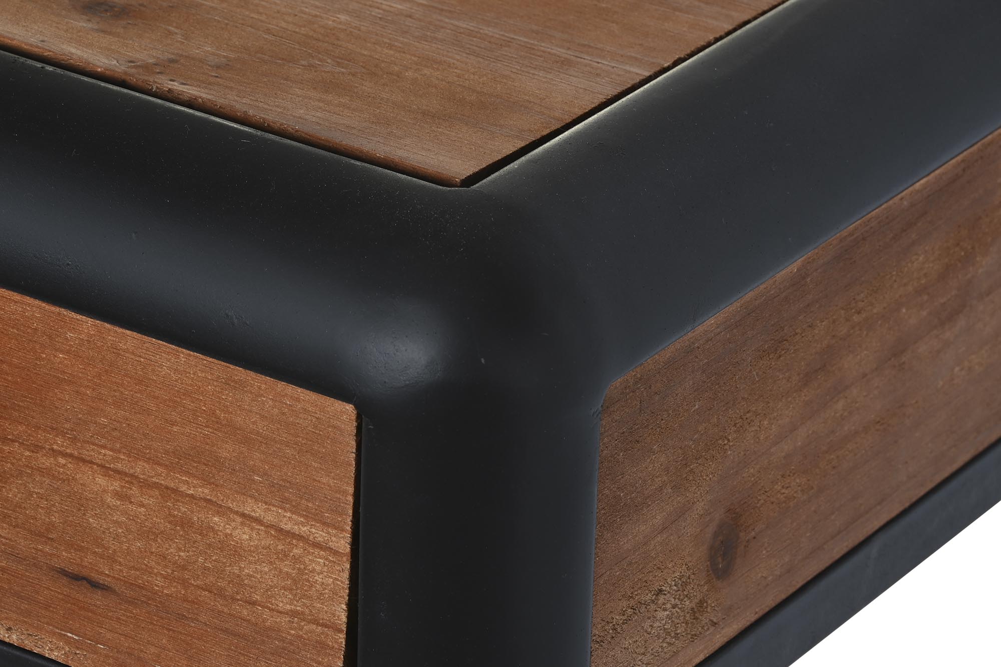 Mesa comedor abeto metal 160x80x79 marron oscuro