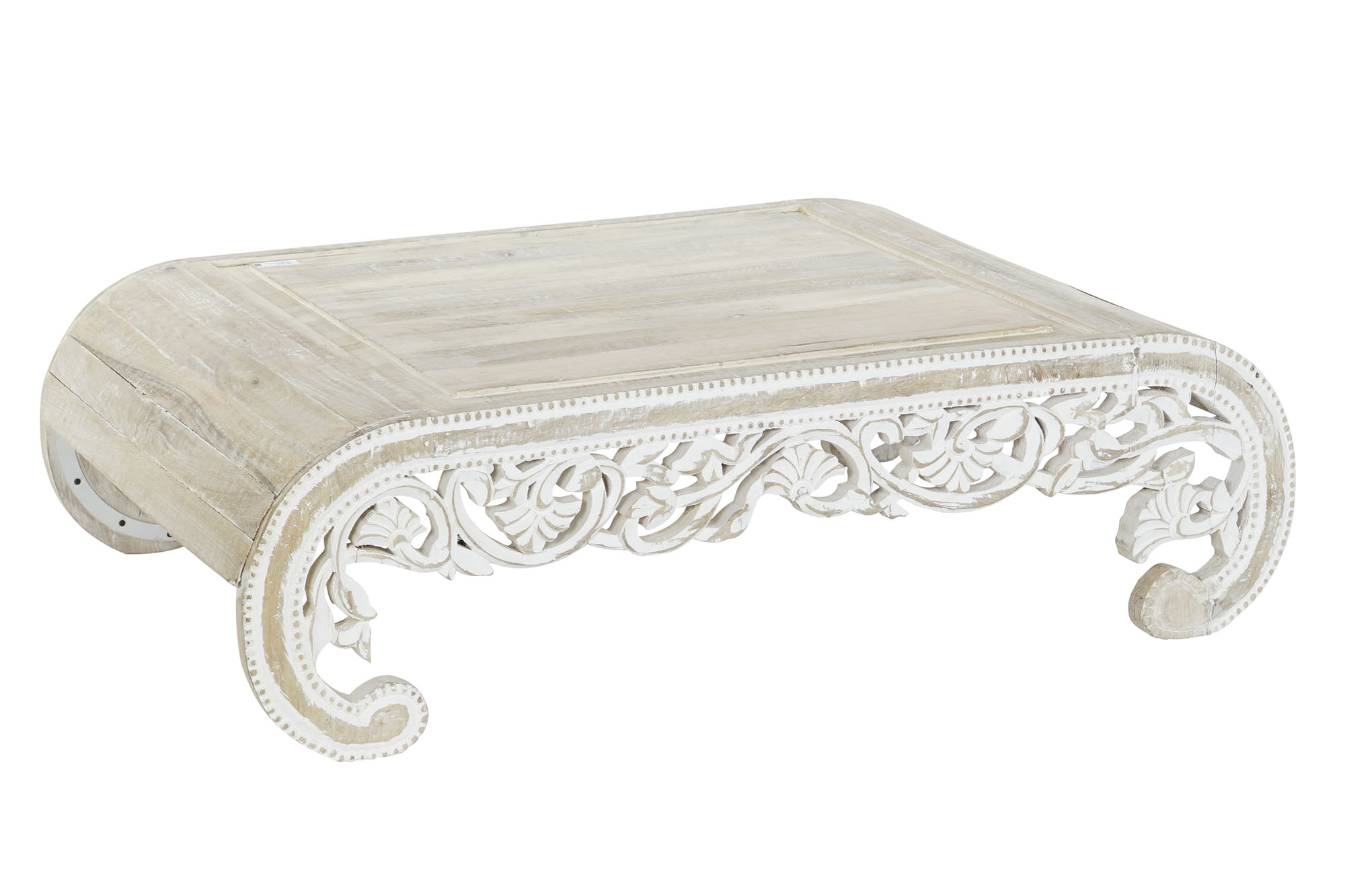 Mesita auxiliar mango 121x83,8x35,5 decape blanco