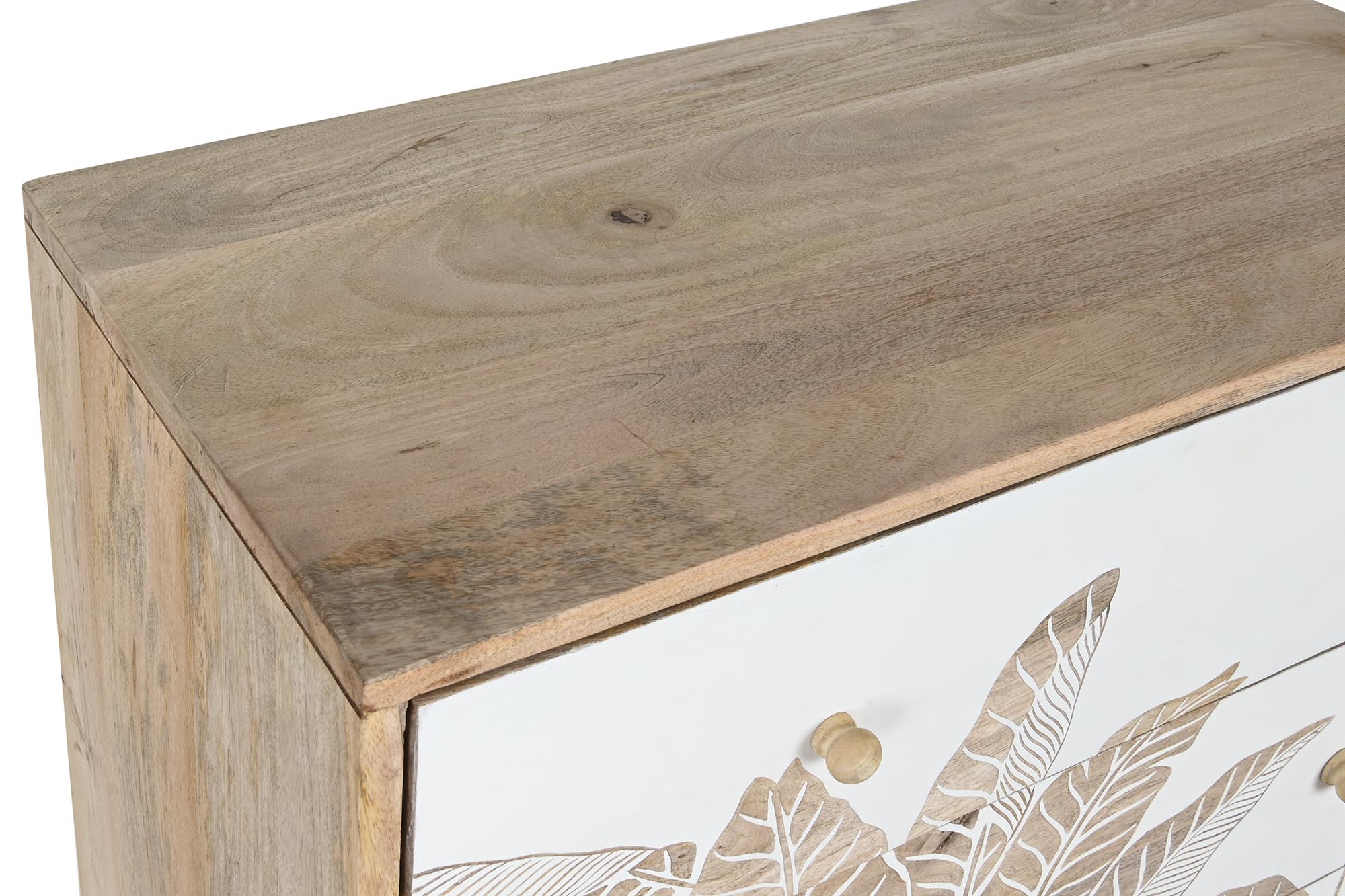 Comoda mango metal 75x40x80 hoja blanco