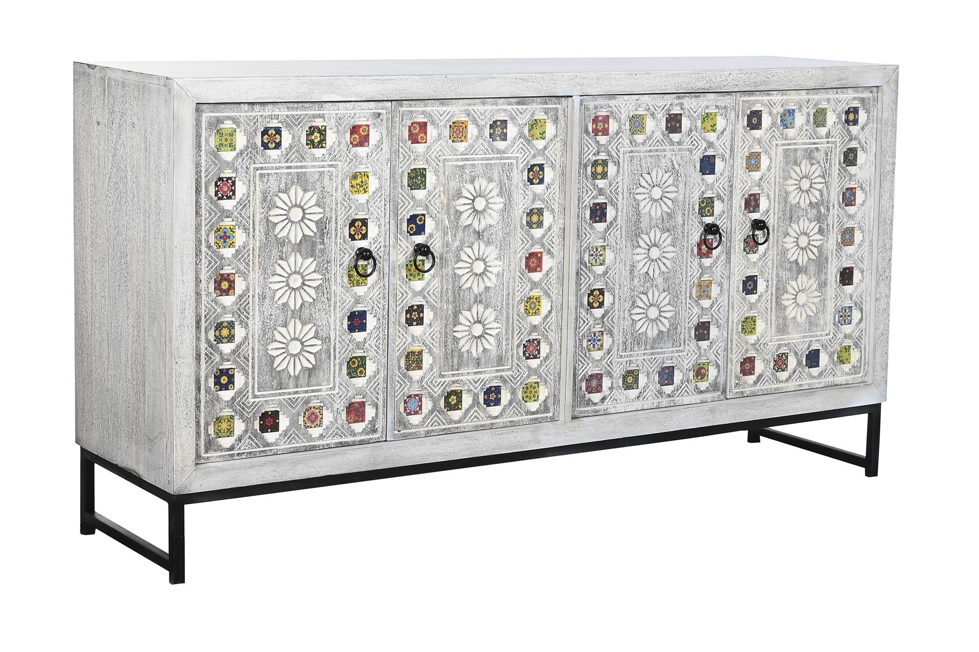 Buffet mango ceramica 150x38x80 gris