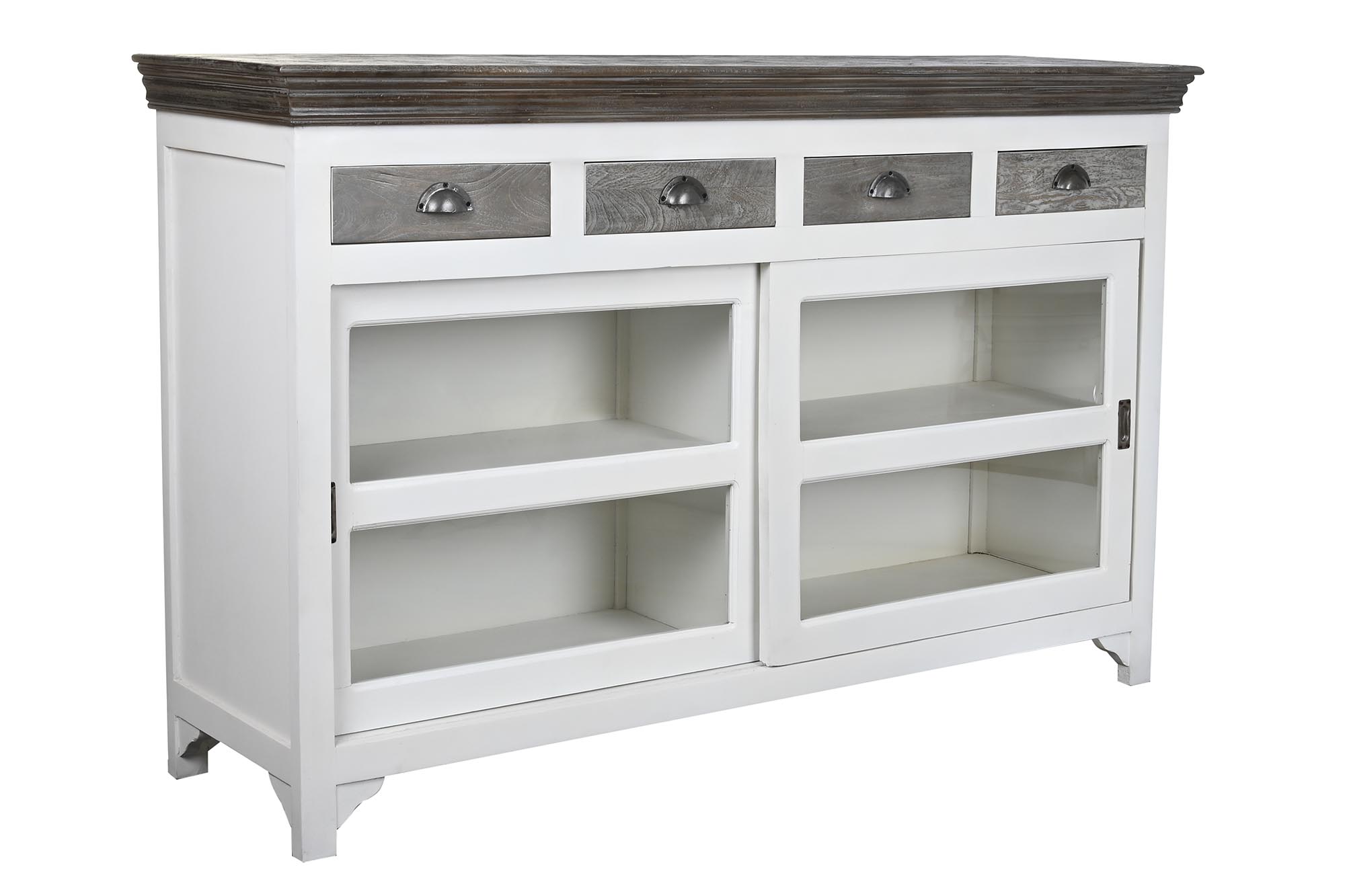 Buffet mango cristal 165x45,7x105,4 gris