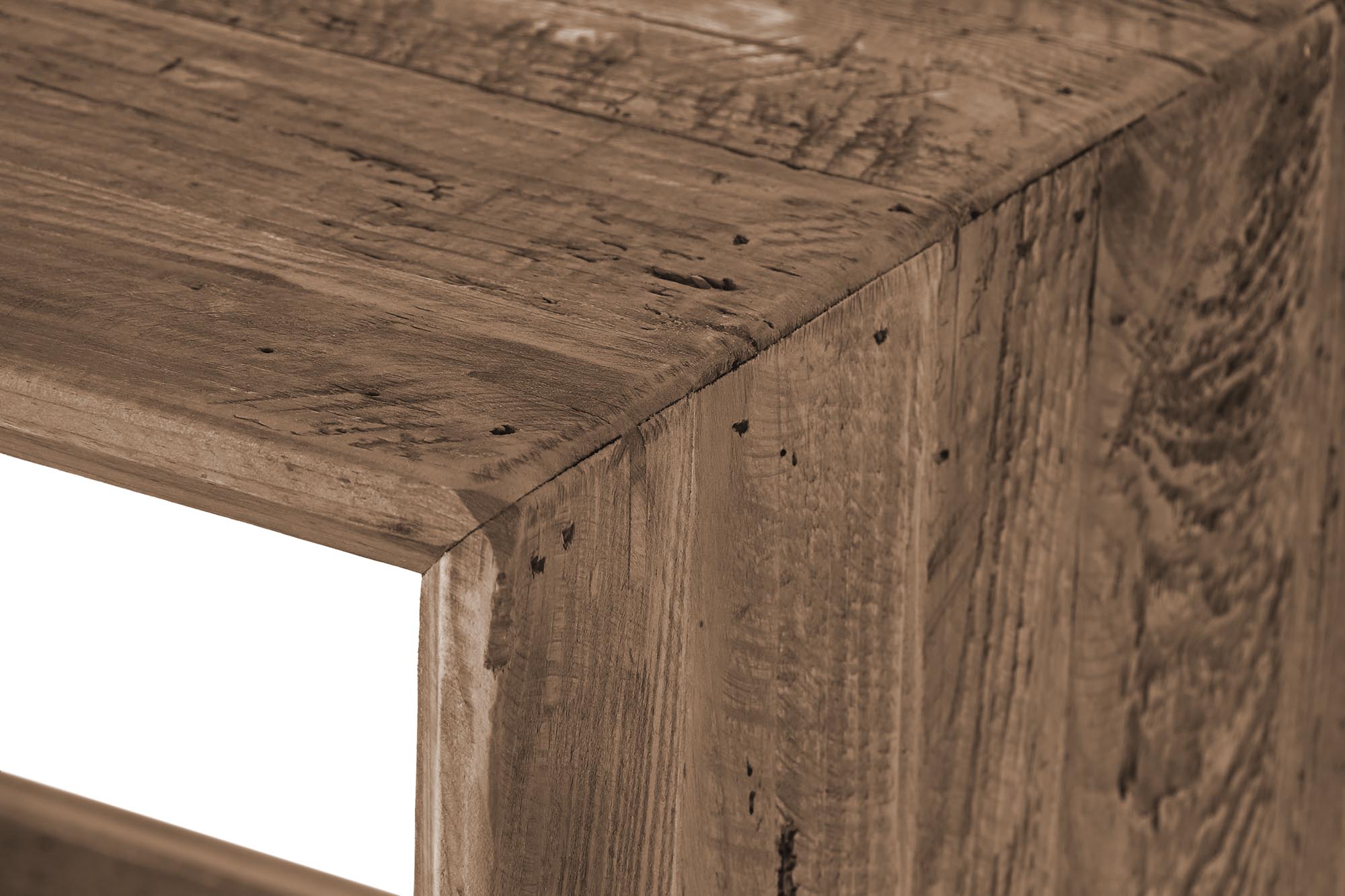 Cajonera madera reciclada 120x40x90 marron oscuro