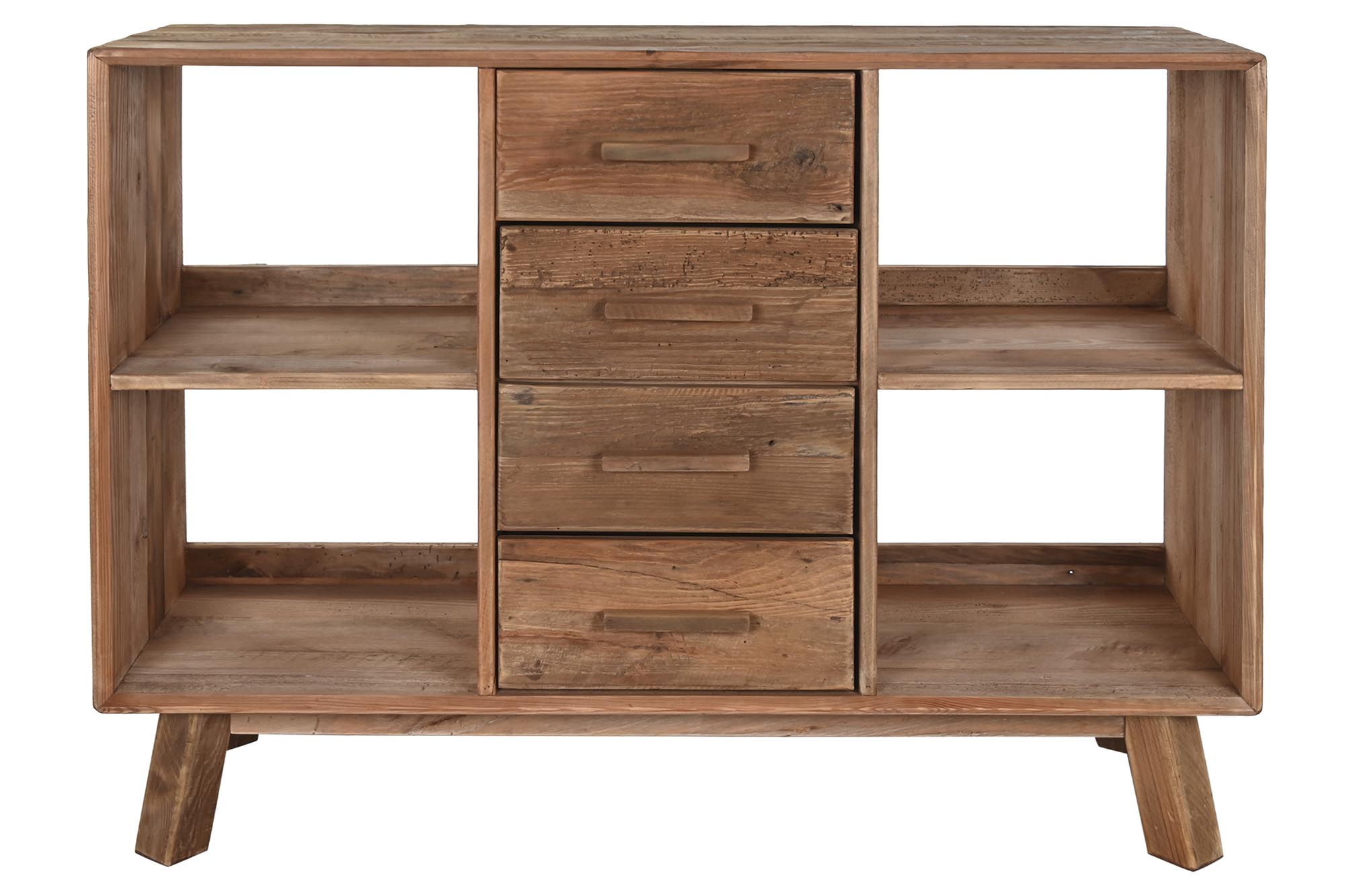 Cajonera madera reciclada 120x40x90 marron oscuro