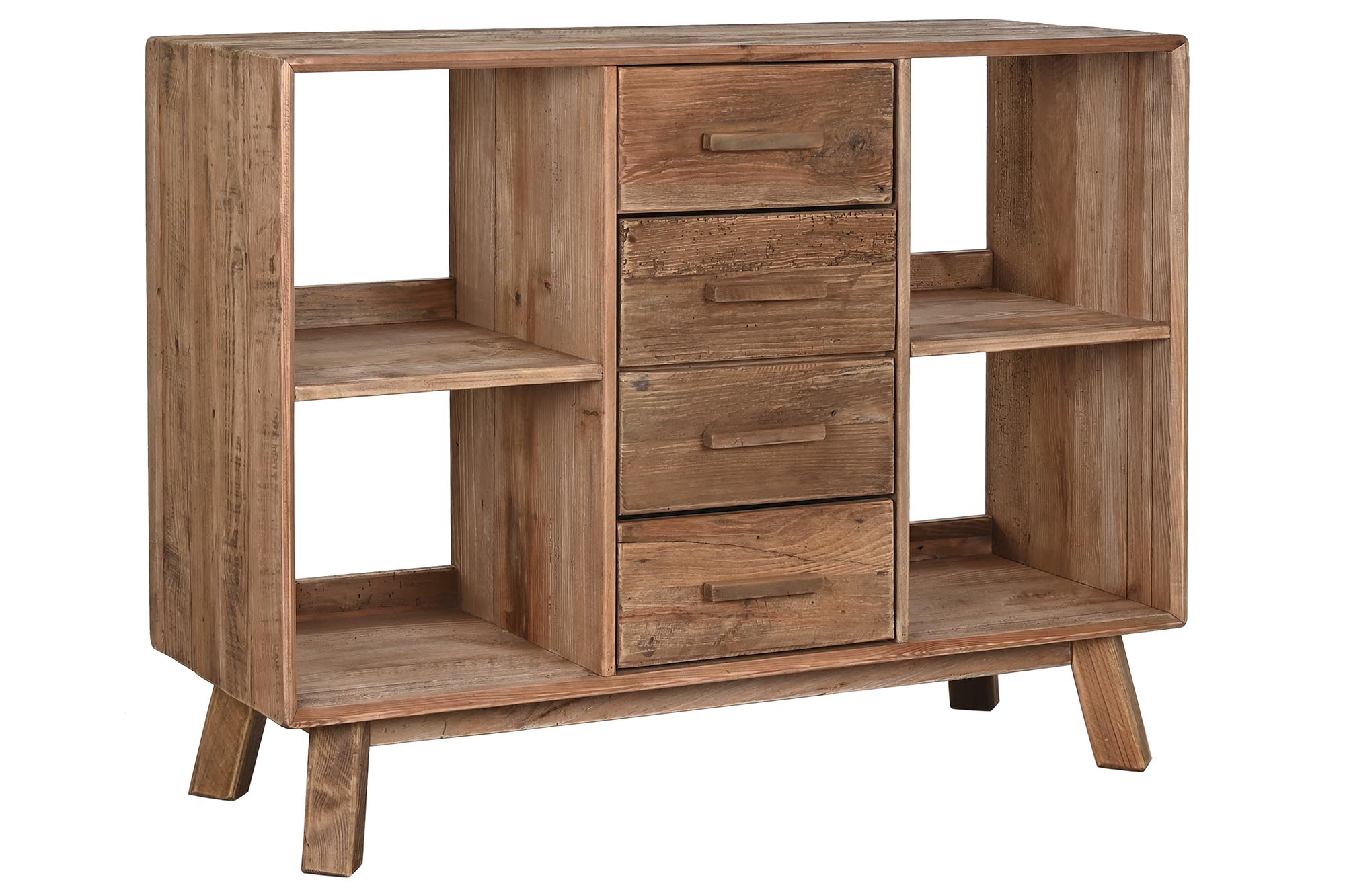 Cajonera madera reciclada 120x40x90 marron oscuro