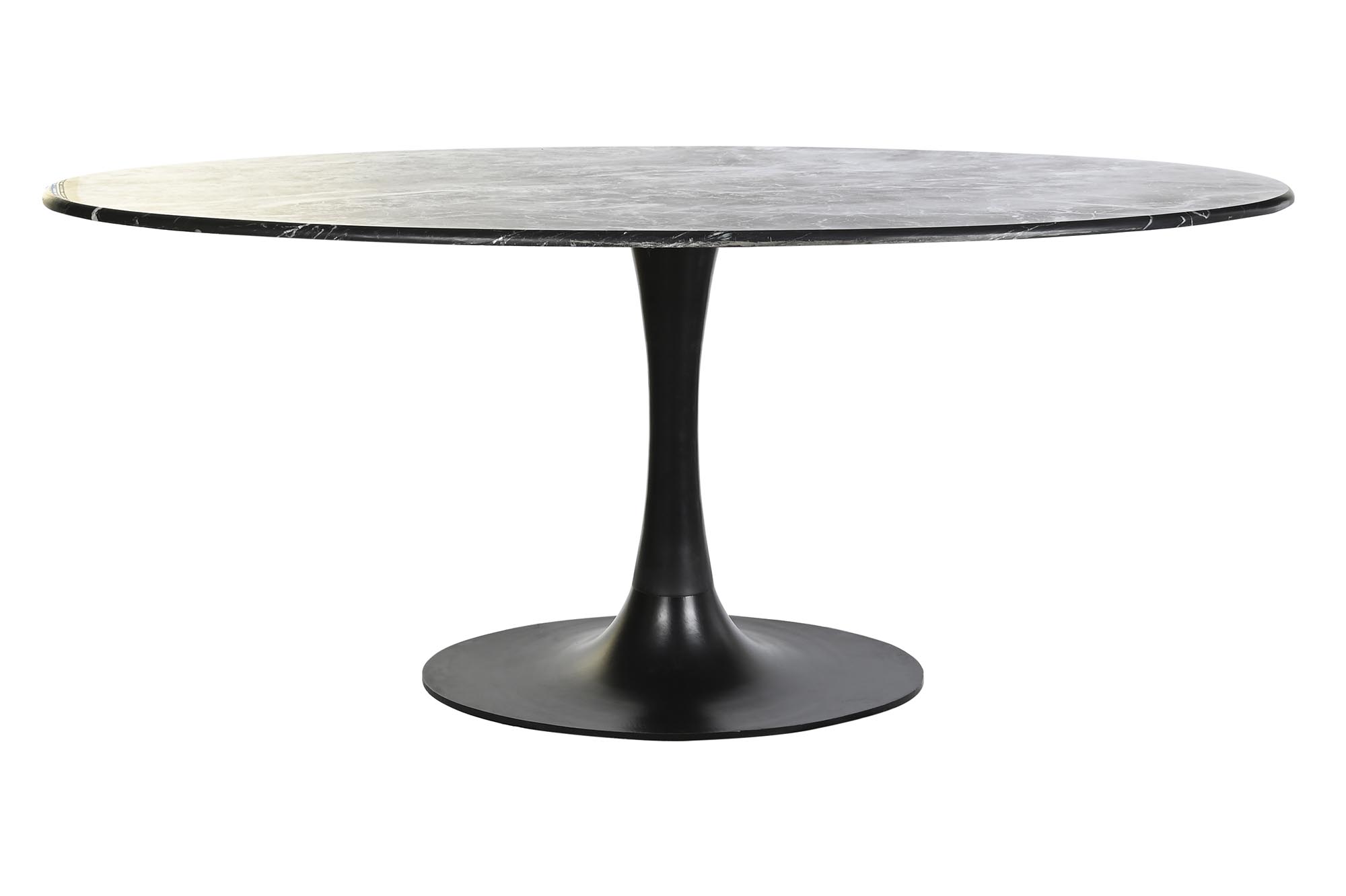 Mesa comedor metal marmol 180x100x76 negro