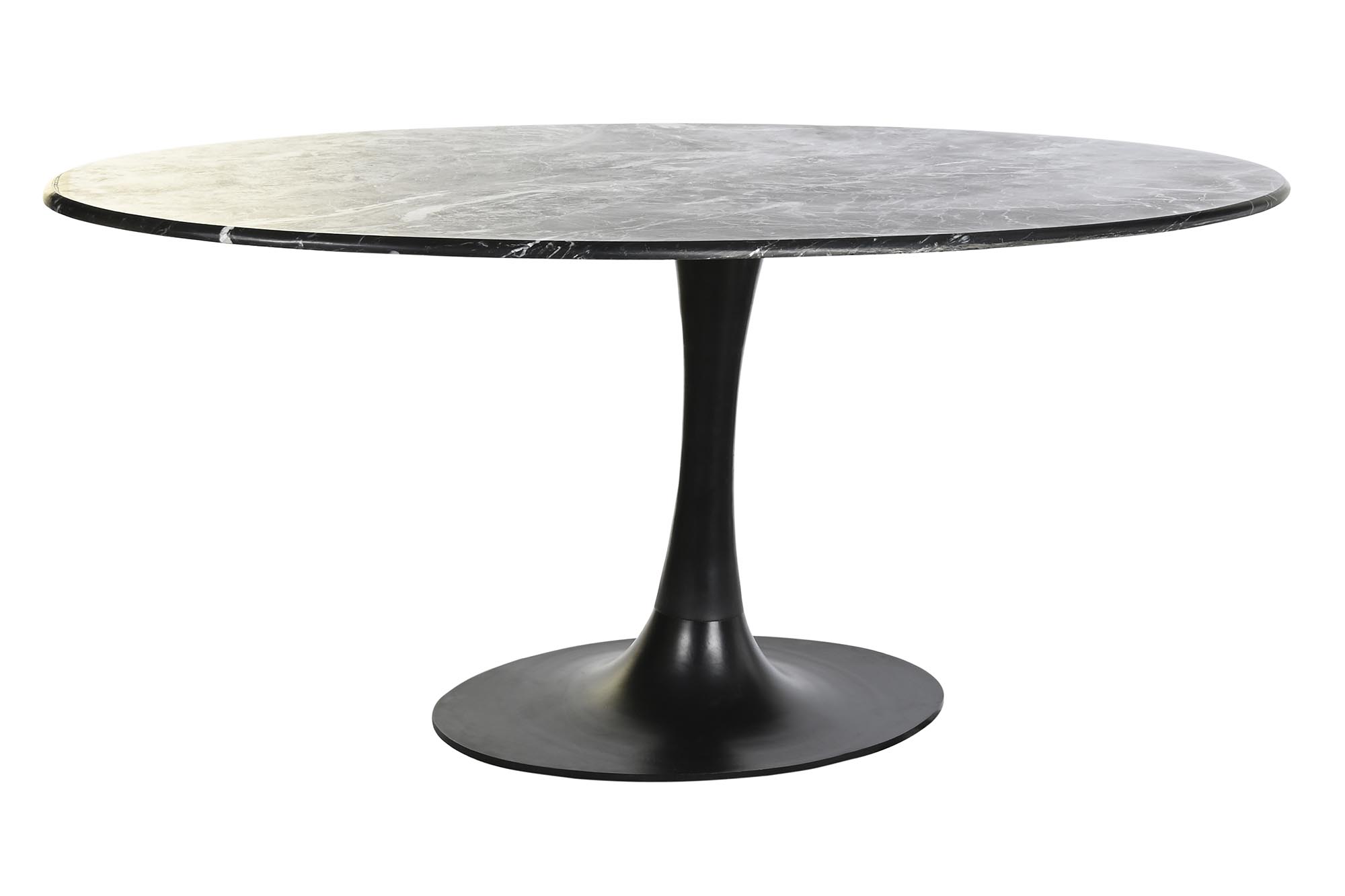 Mesa comedor metal marmol 180x100x76 negro