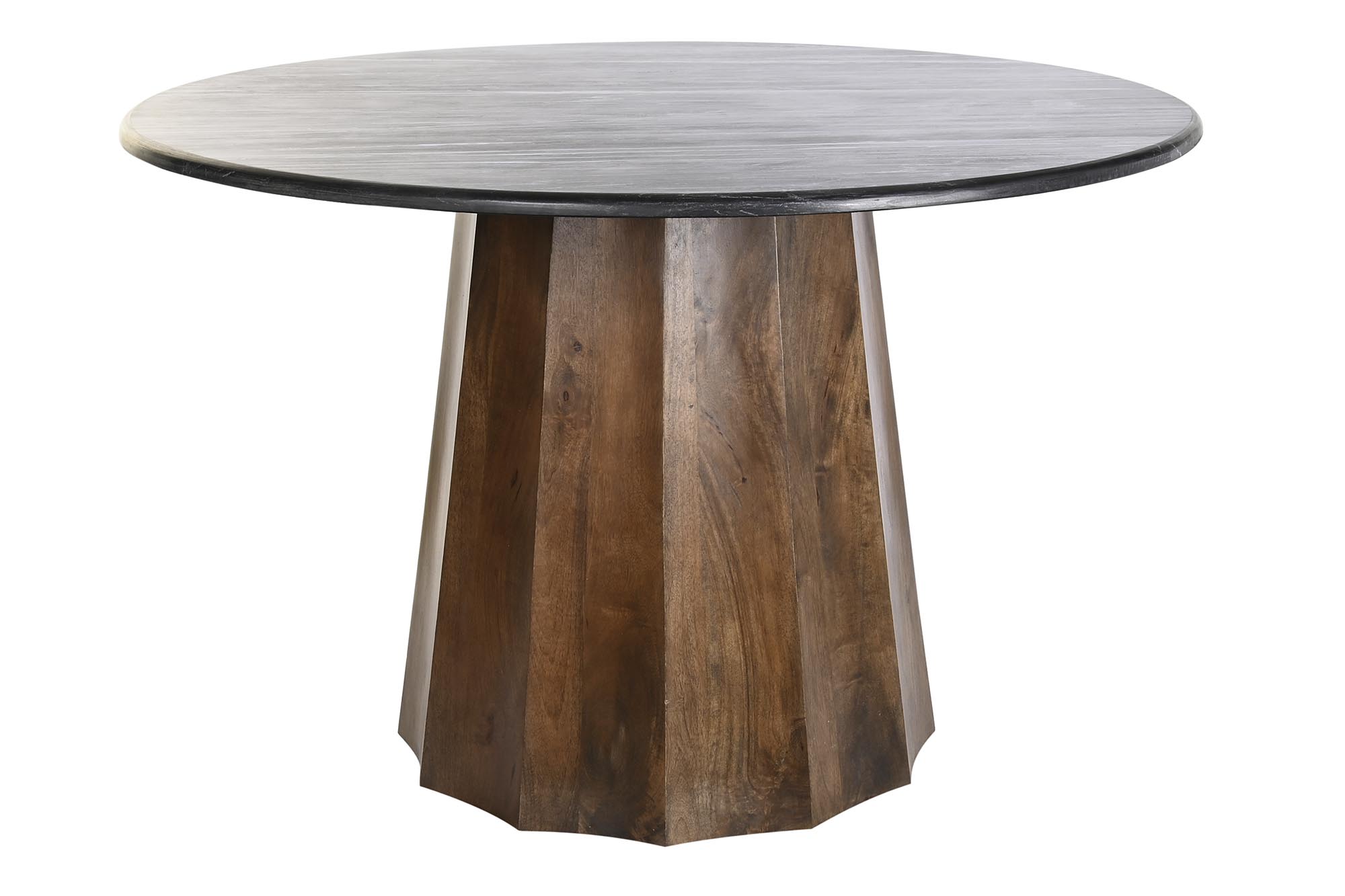 Mesa comedor mango marmol 120x120x76 negro