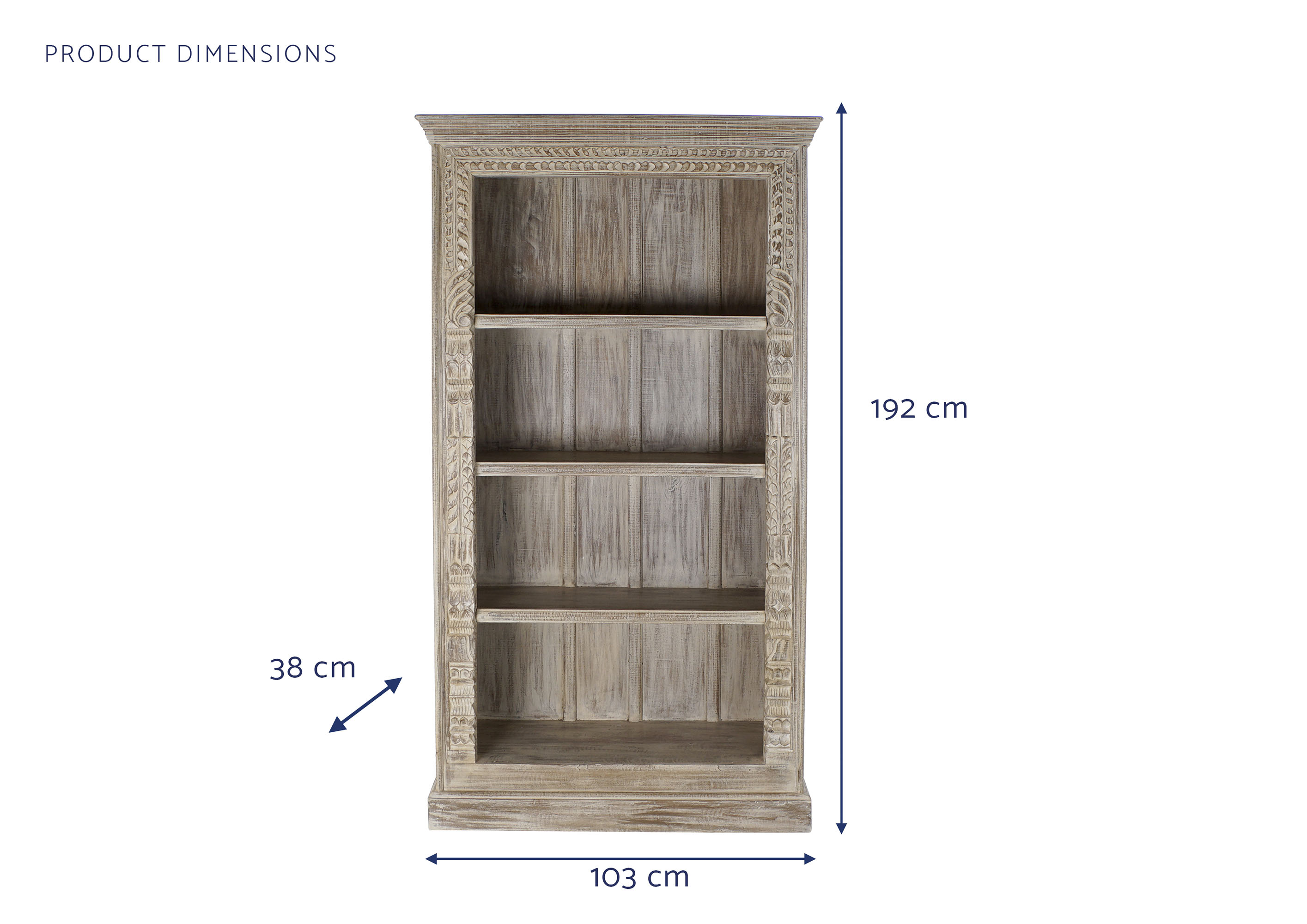 Libreria mango 103x38x192,5 natural