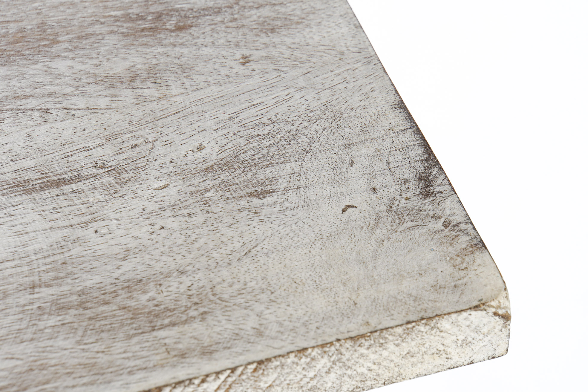 Consola mango 150x41x76 envejecido blanco