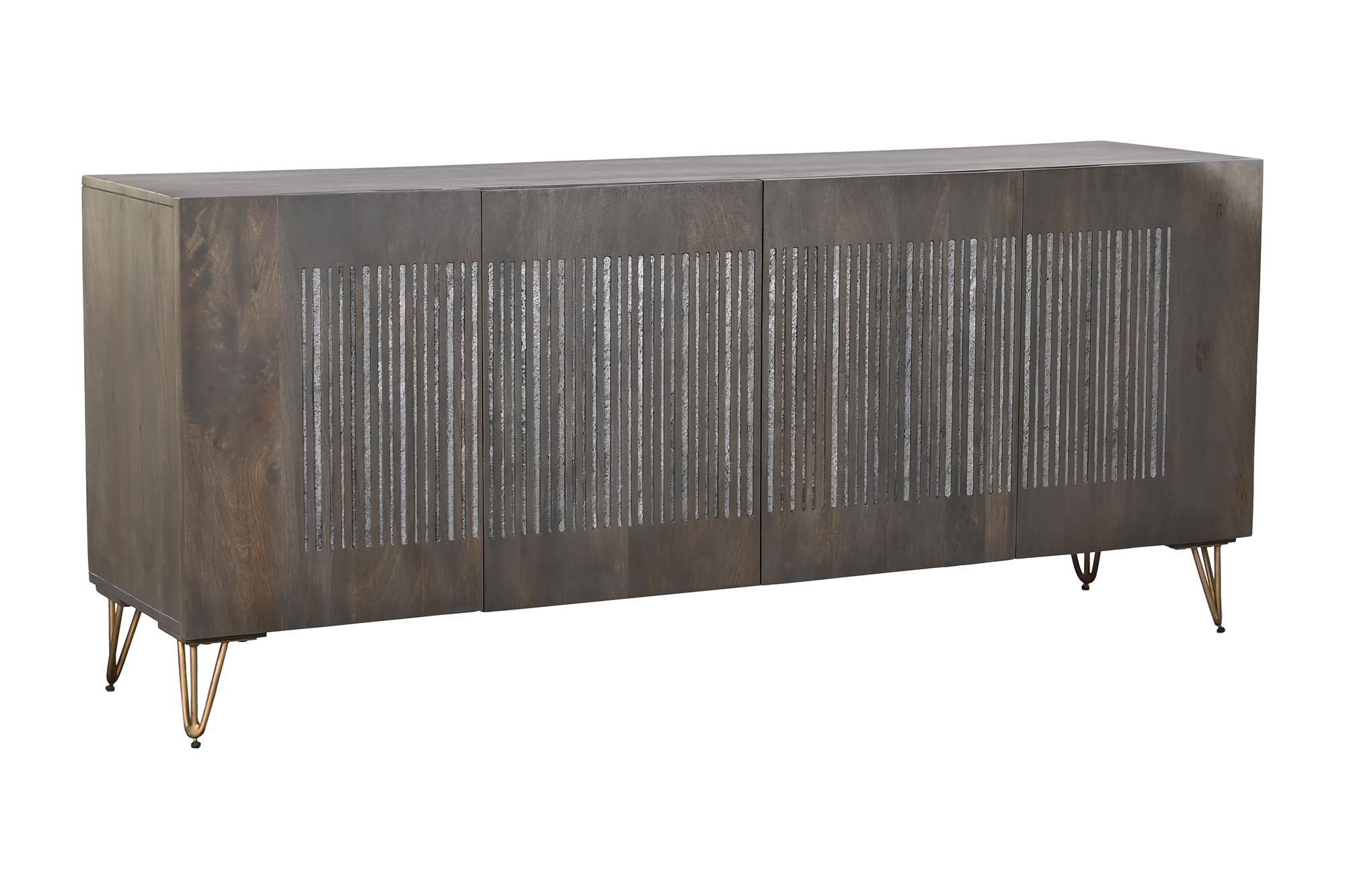 Buffet mango metal 177x45x77 marron