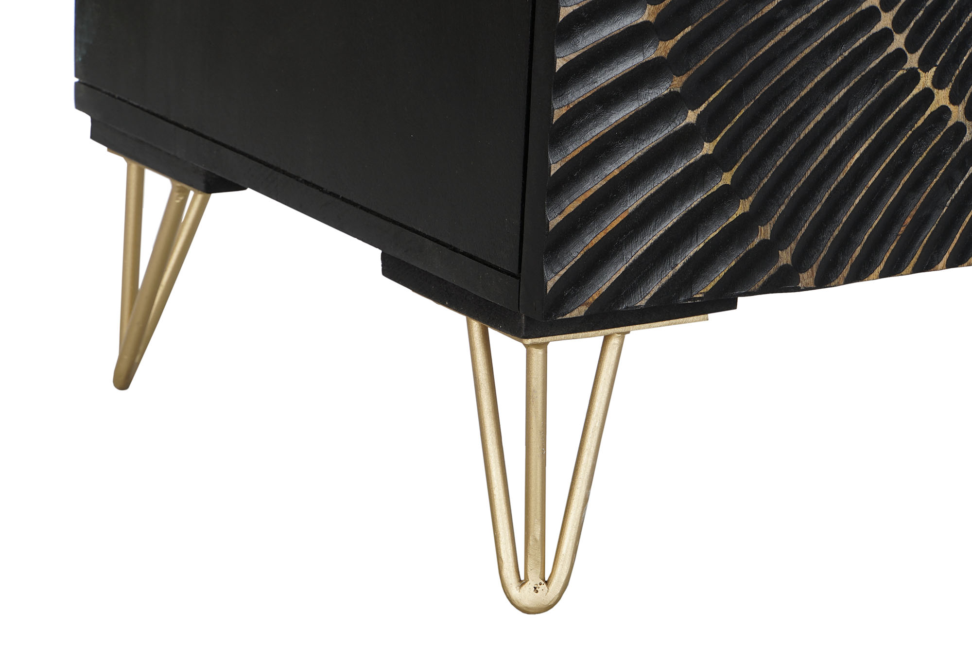 Aparador mango metal 81x45x75 mandala negro