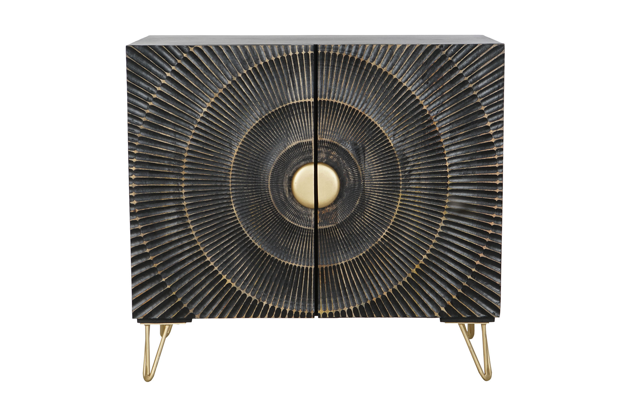 Aparador mango metal 81x45x75 mandala negro