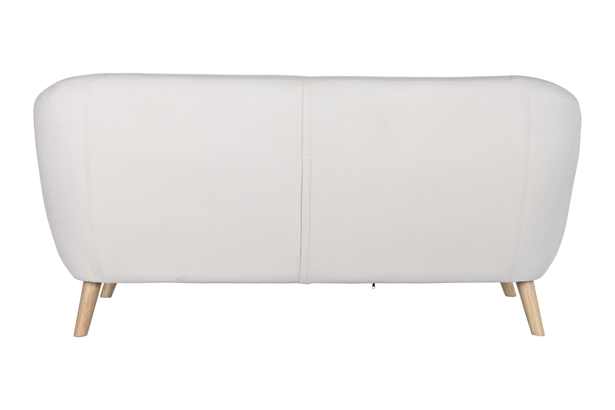 Sofa poliester rubberwood 172x82x82 3 plazas crema