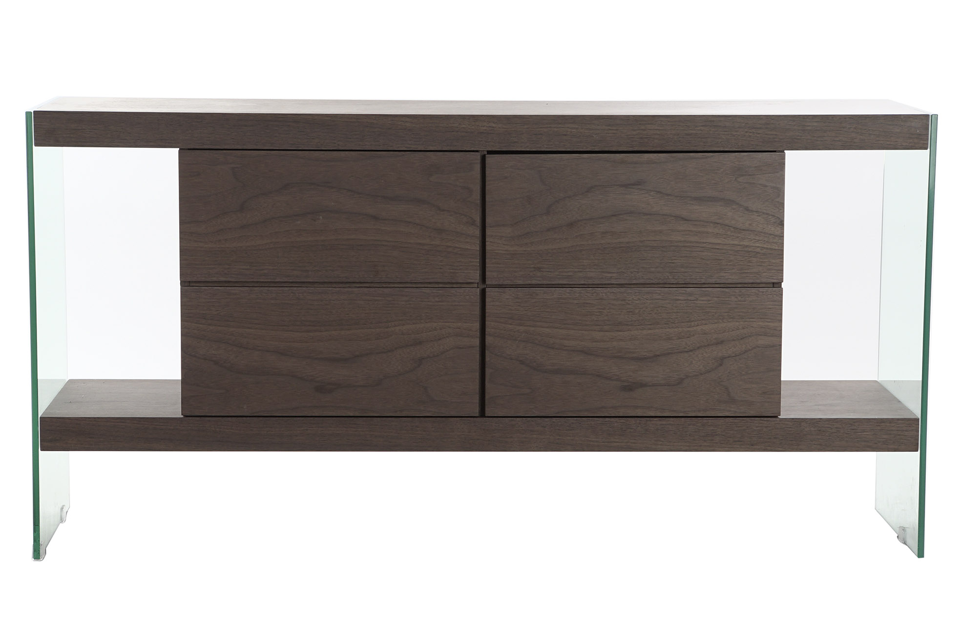 Buffet cristal mdf 160x45x80 nogal marron