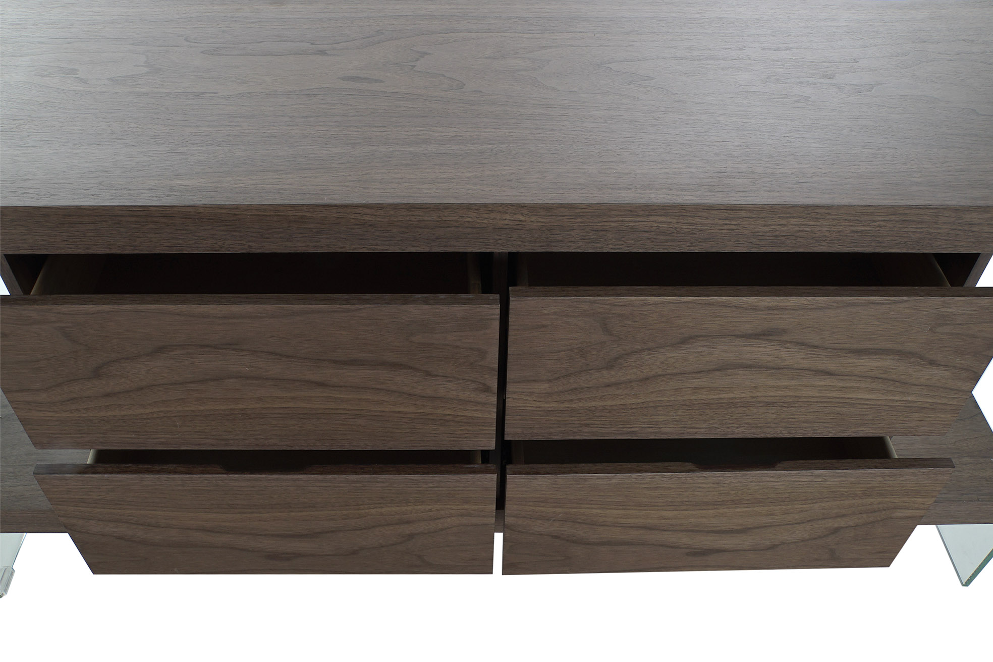 Buffet cristal mdf 160x45x80 nogal marron