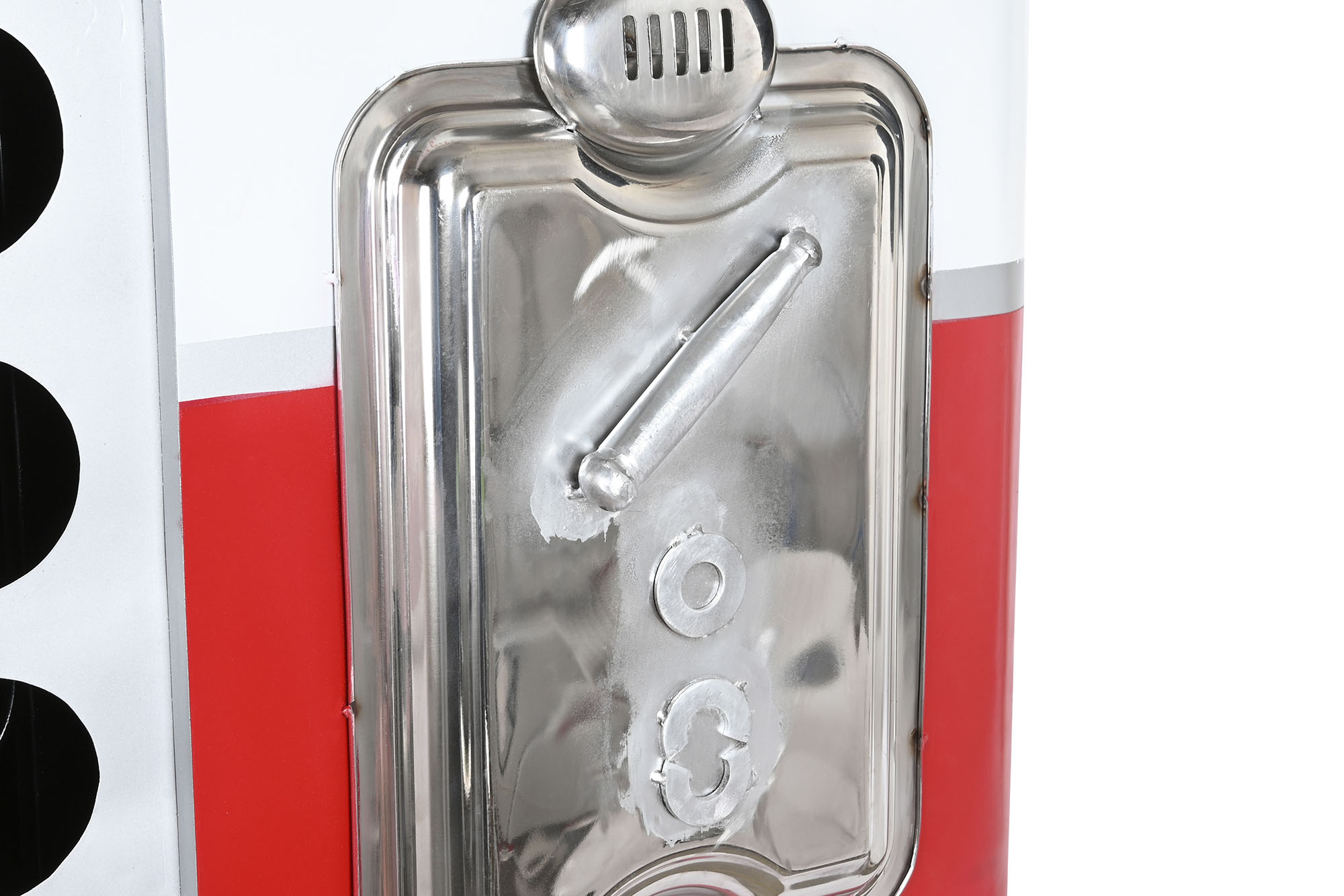 Botellero hierro 70x44x151 cola desgastado rojo