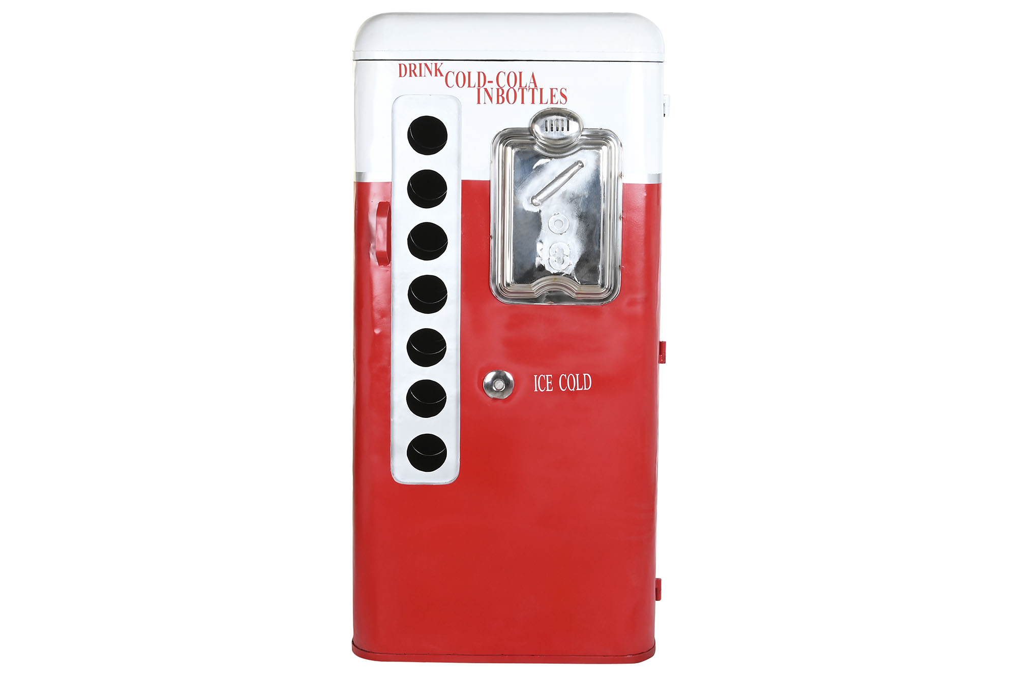 Botellero hierro 70x44x151 cola desgastado rojo