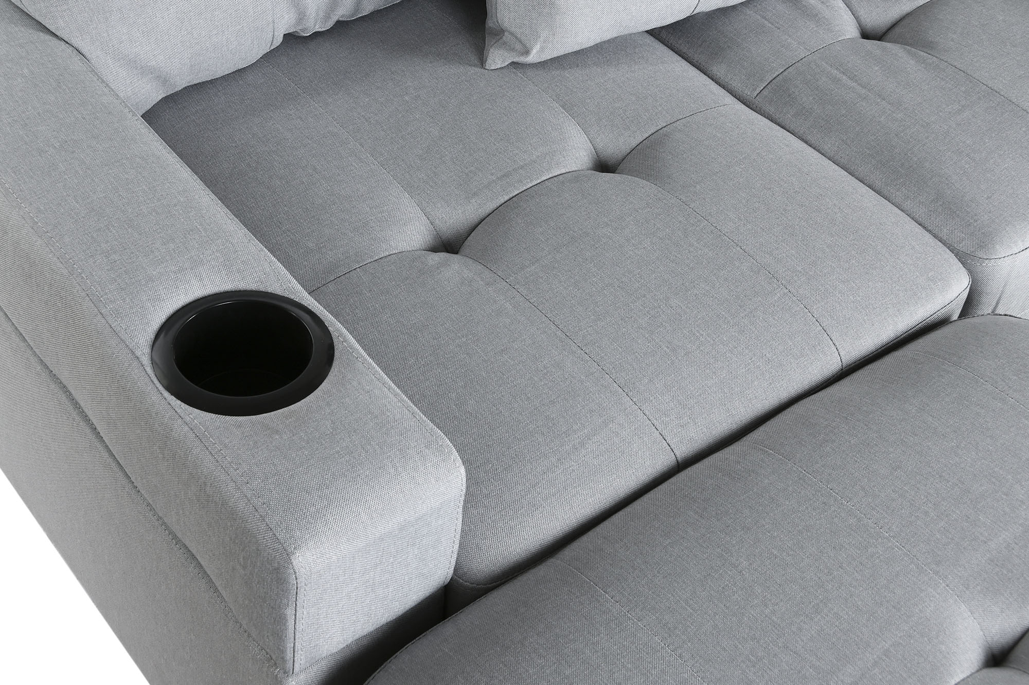 Sofa poliester pp 244x146x81 chaiselongue