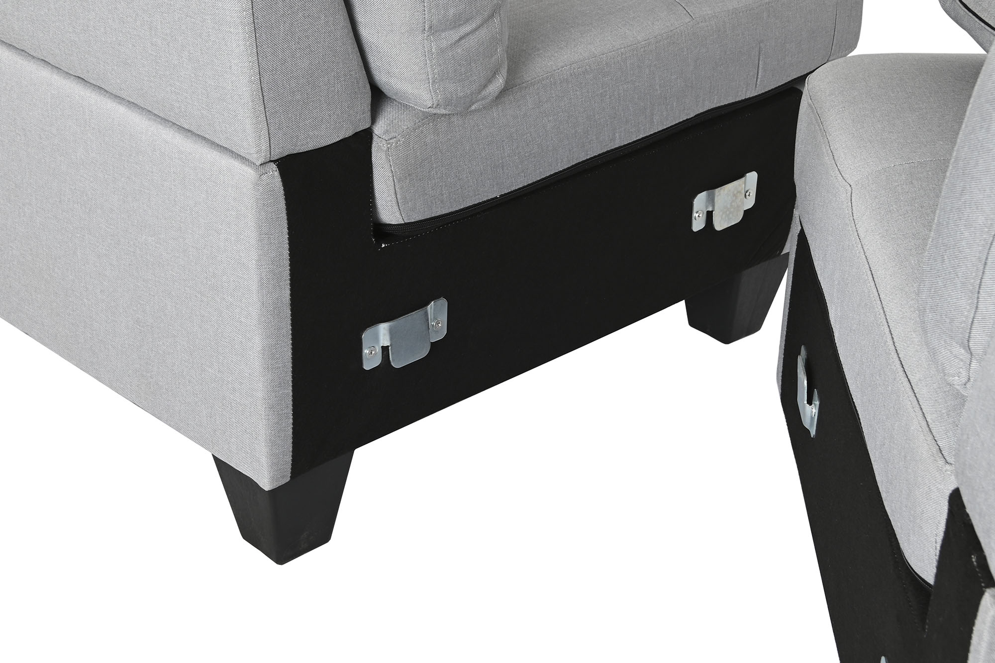 Sofa poliester pp 244x146x81 chaiselongue
