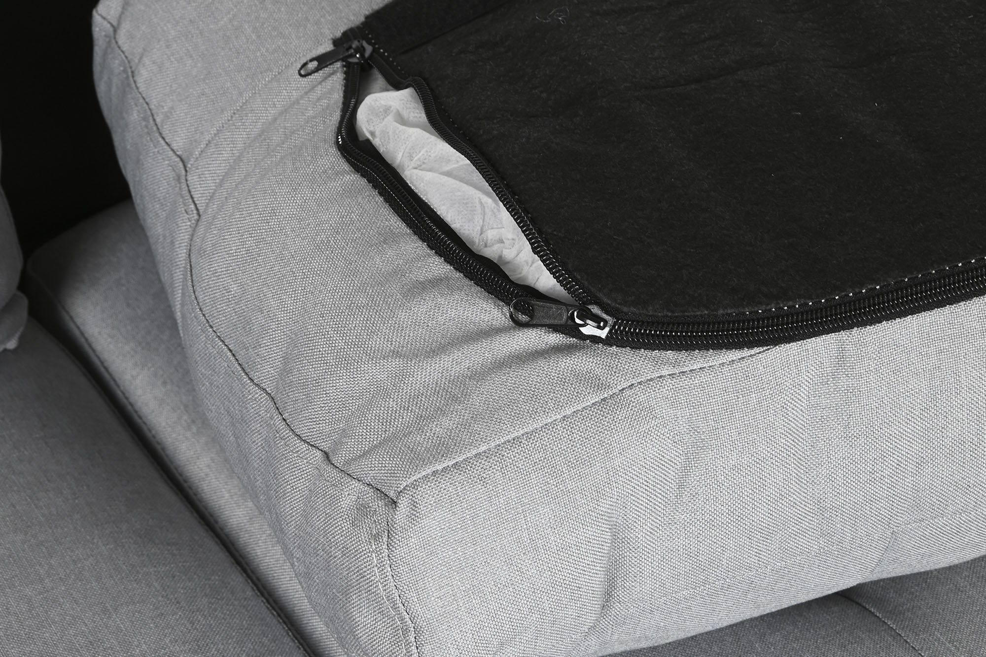 Sofa poliester pp 244x146x81 chaiselongue