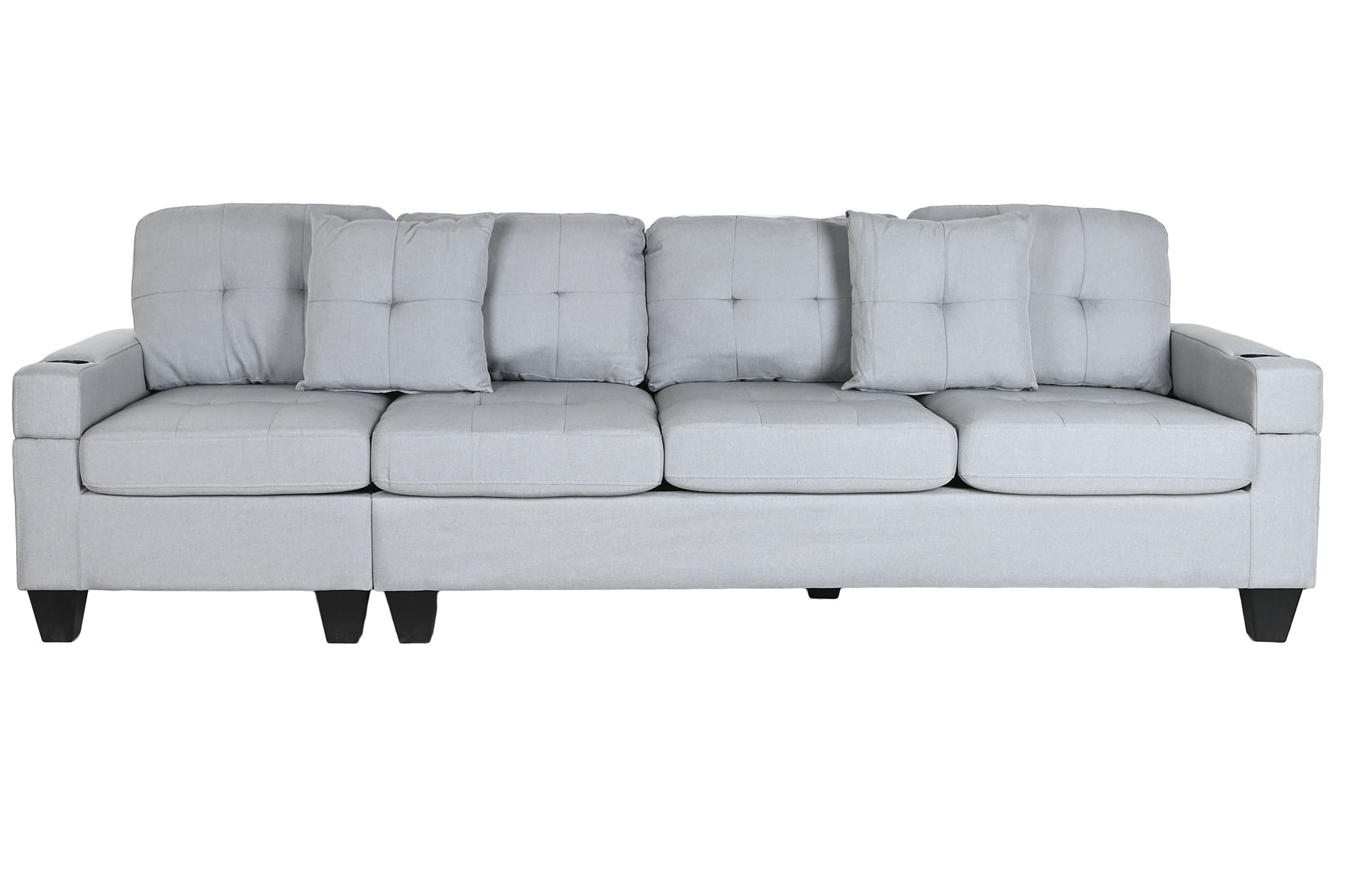 Sofa poliester pp 244x146x81 chaiselongue