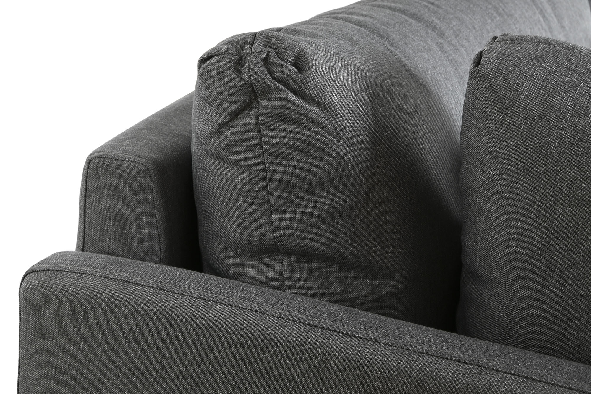 Sofa poliester metal 276x152,5x84 gris