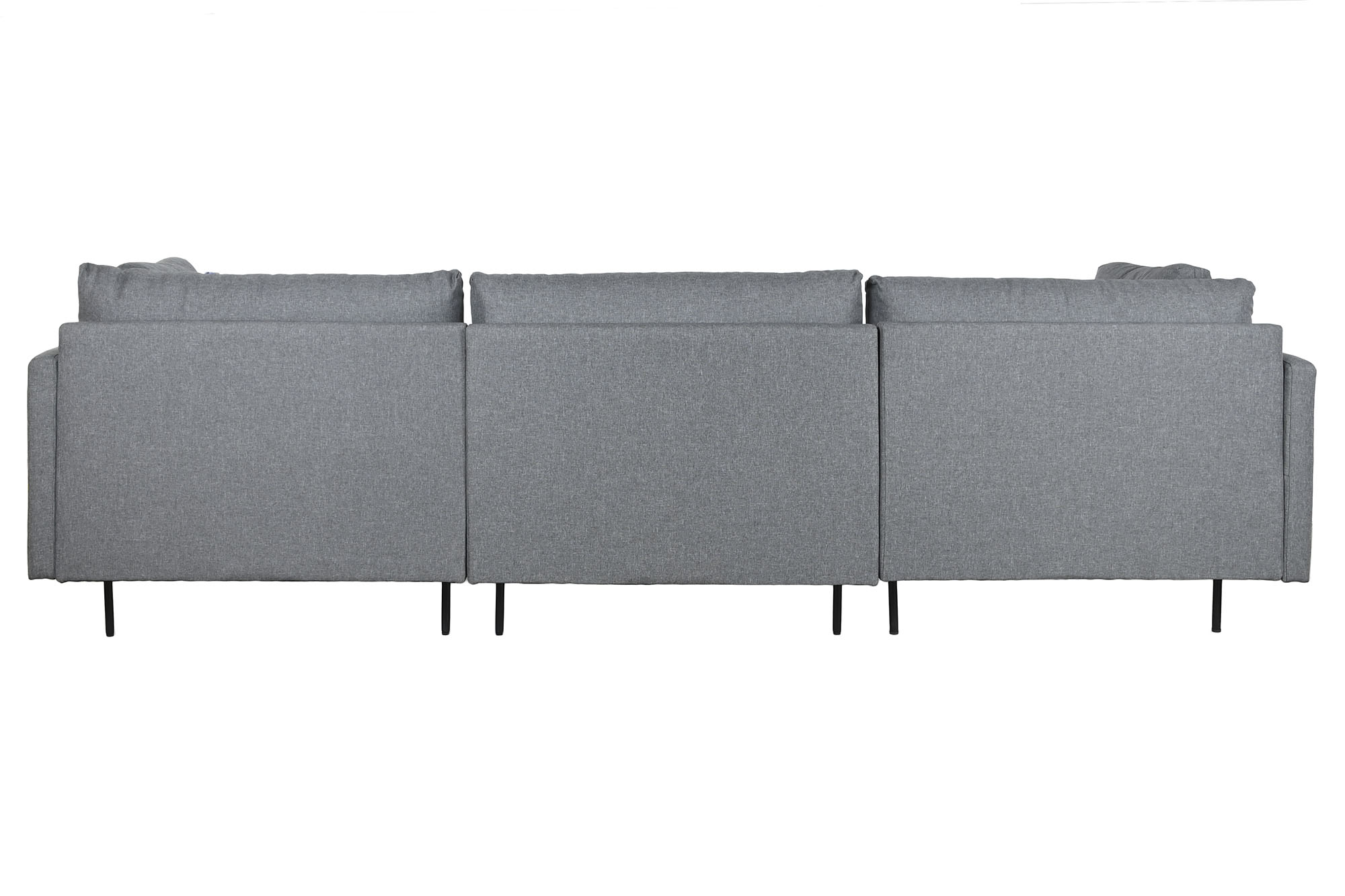Sofa poliester metal 276x152,5x84 gris