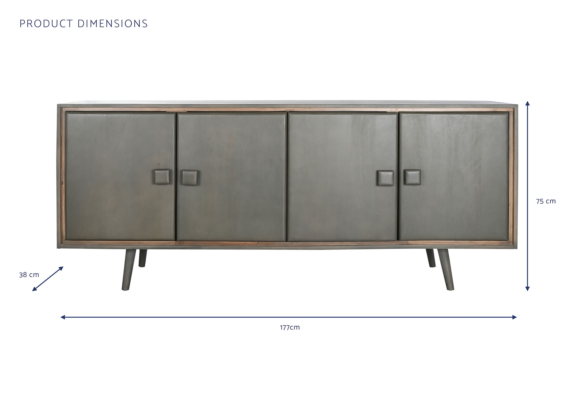 Buffet madera jamun 177x38x75