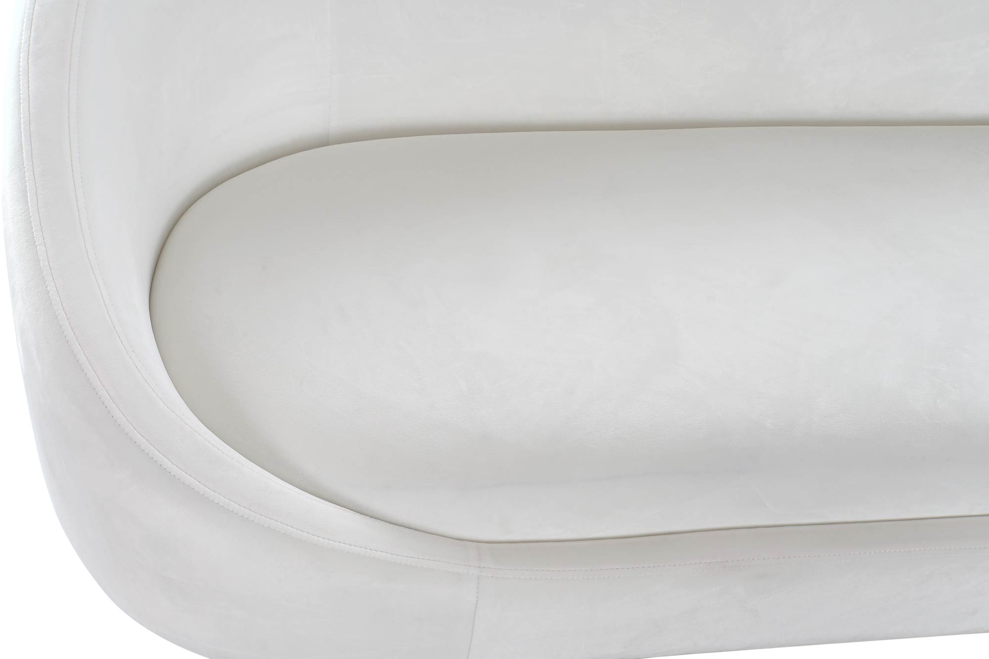 Sofa poliester metal 155x75x92 nube blanco