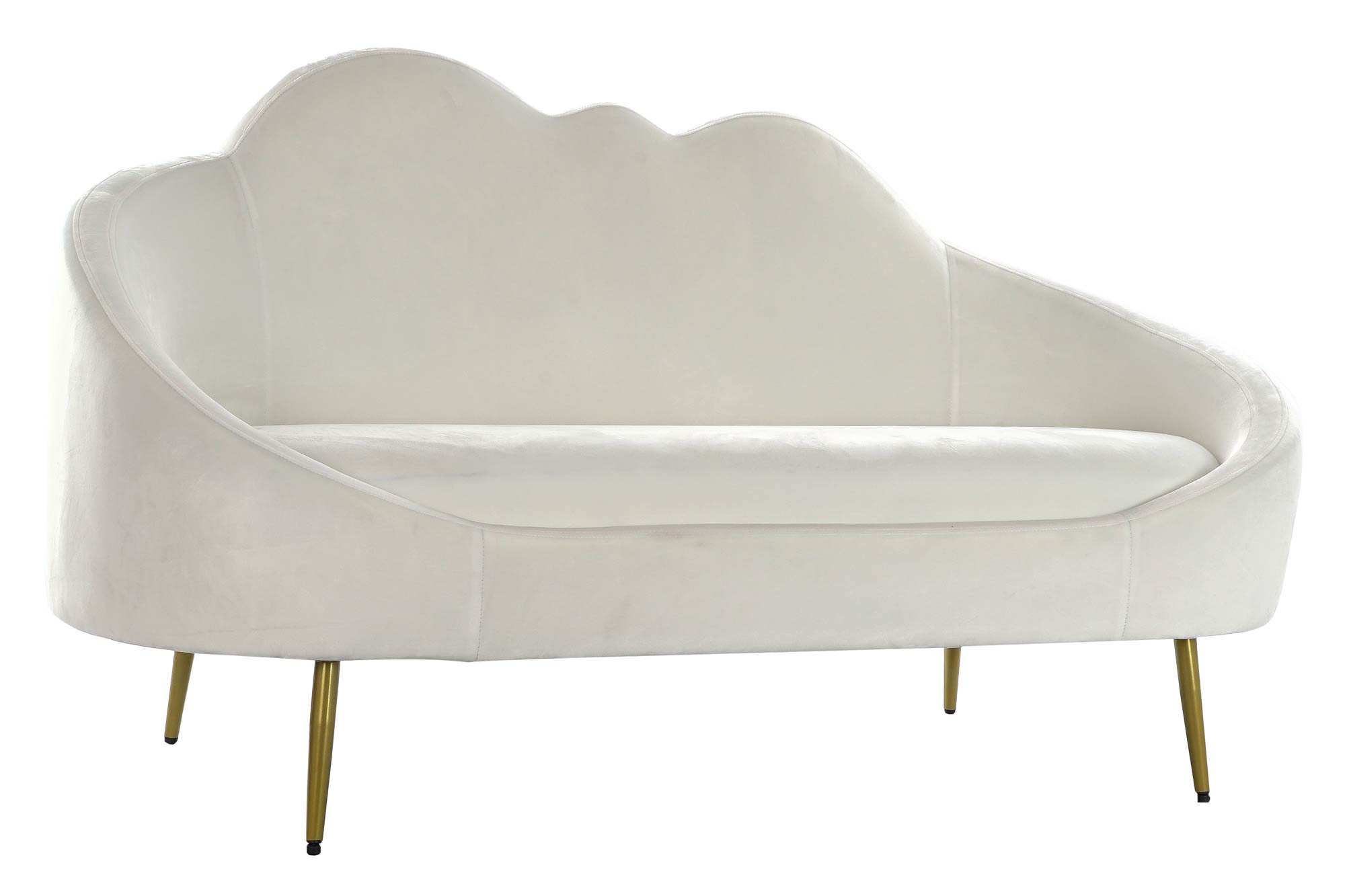 Sofa poliester metal 155x75x92 nube blanco