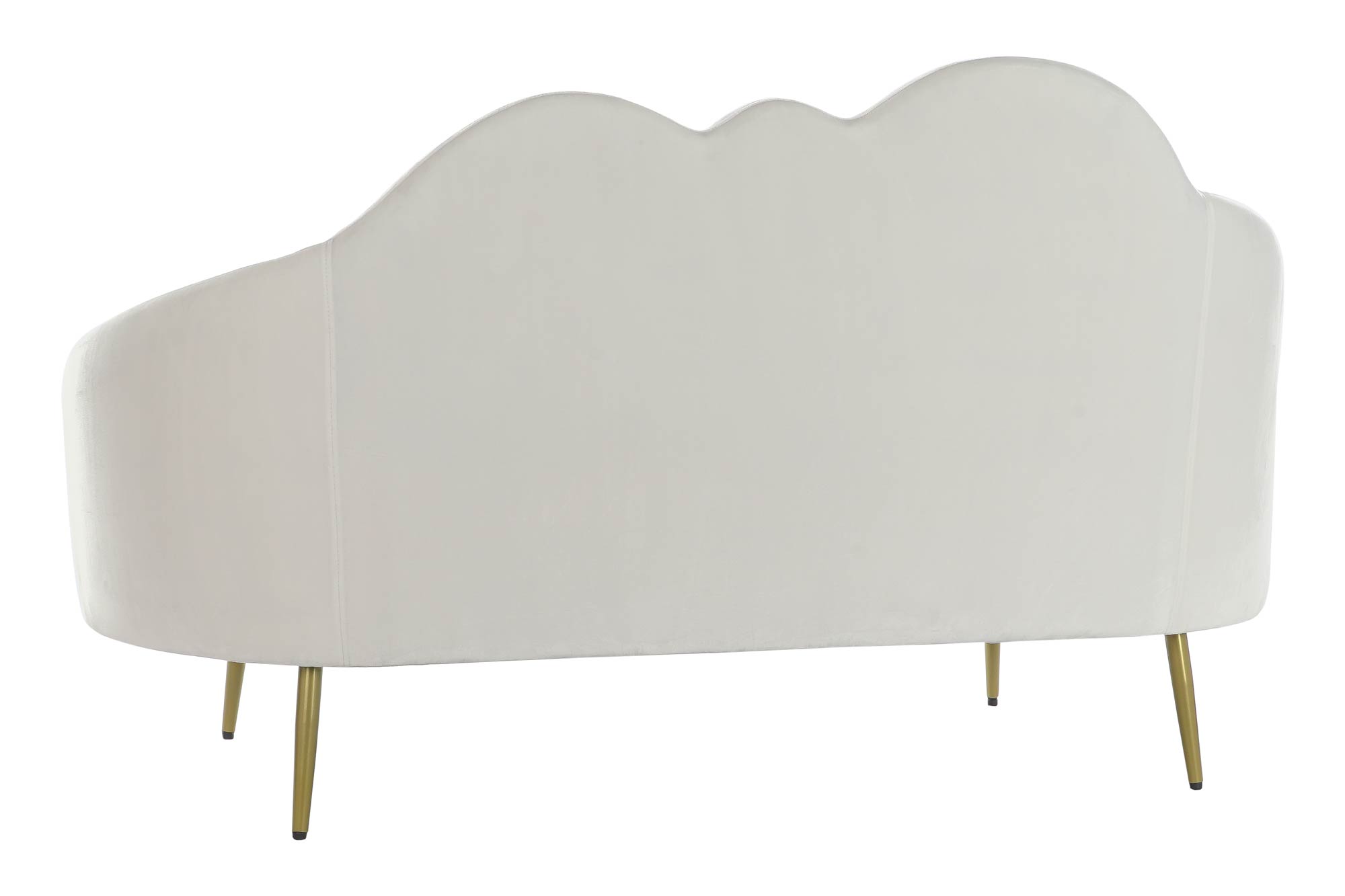 Sofa poliester metal 155x75x92 nube blanco