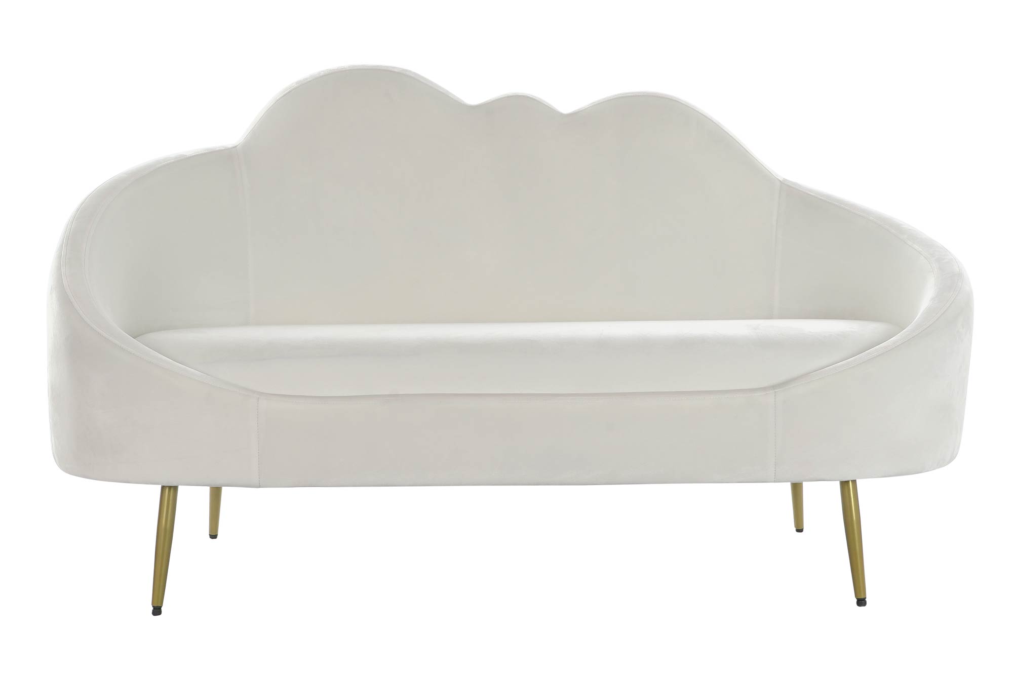 Sofa poliester metal 155x75x92 nube blanco