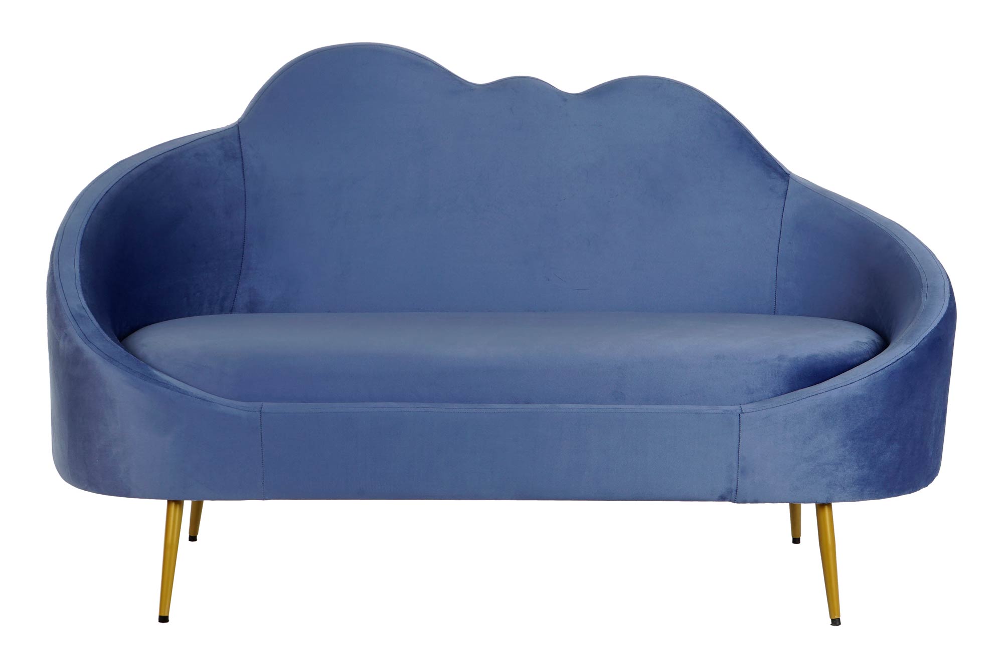 Sofa poliester metal 155x75x92 nube azul