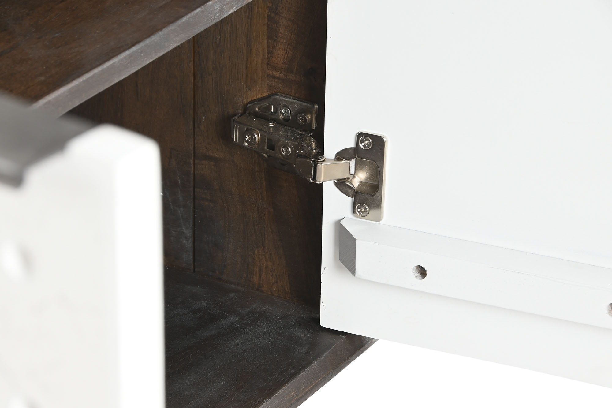 Aparador mango metal 90x43x82 blanco