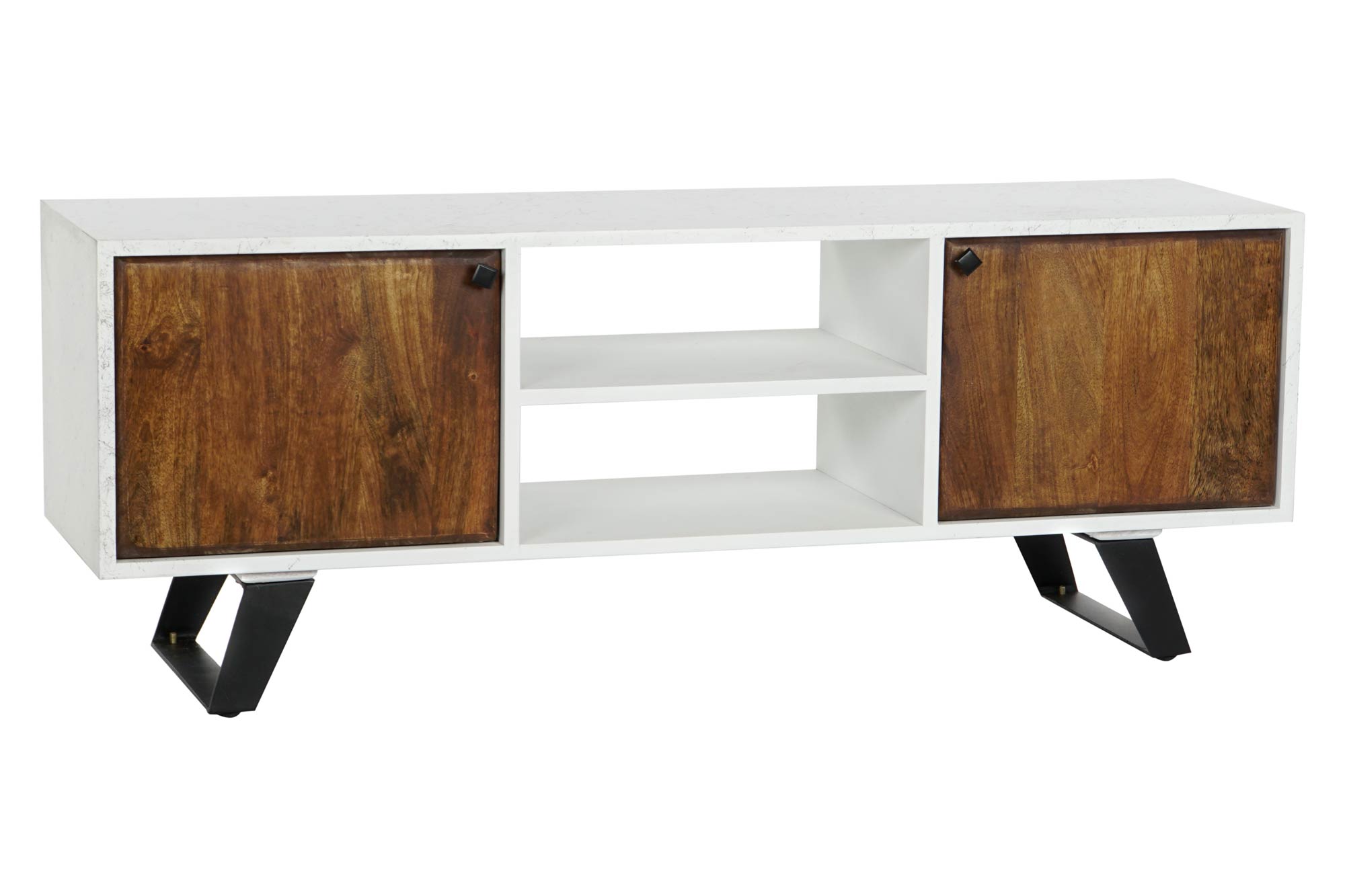 Mueble tv mango metal 135x35x51 blanco