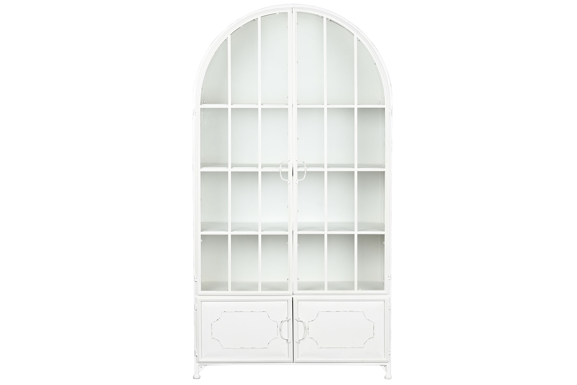 Vitrina metal cristal 91x36,5x172 blanco