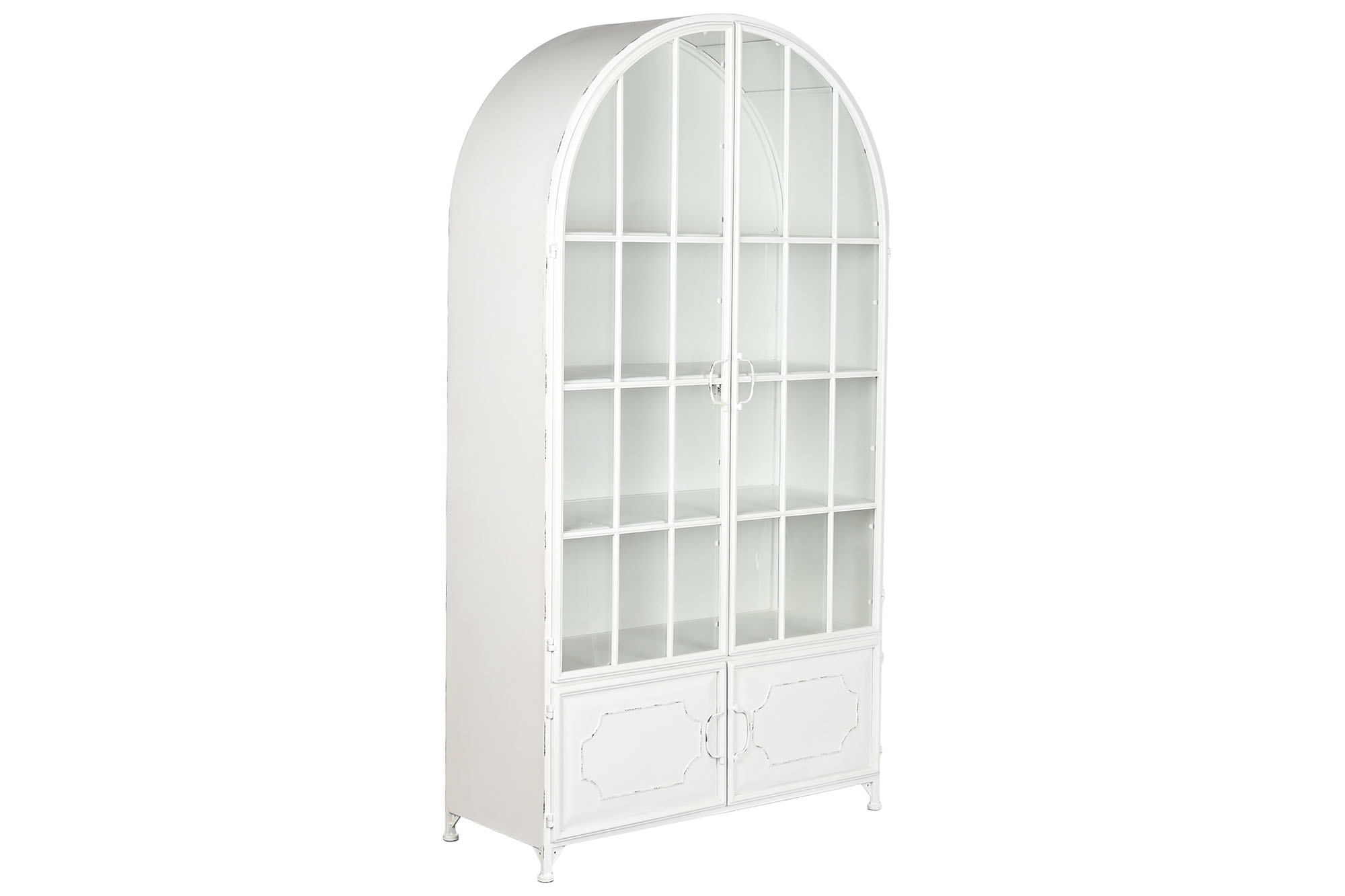 Vitrina metal cristal 91x36,5x172 blanco