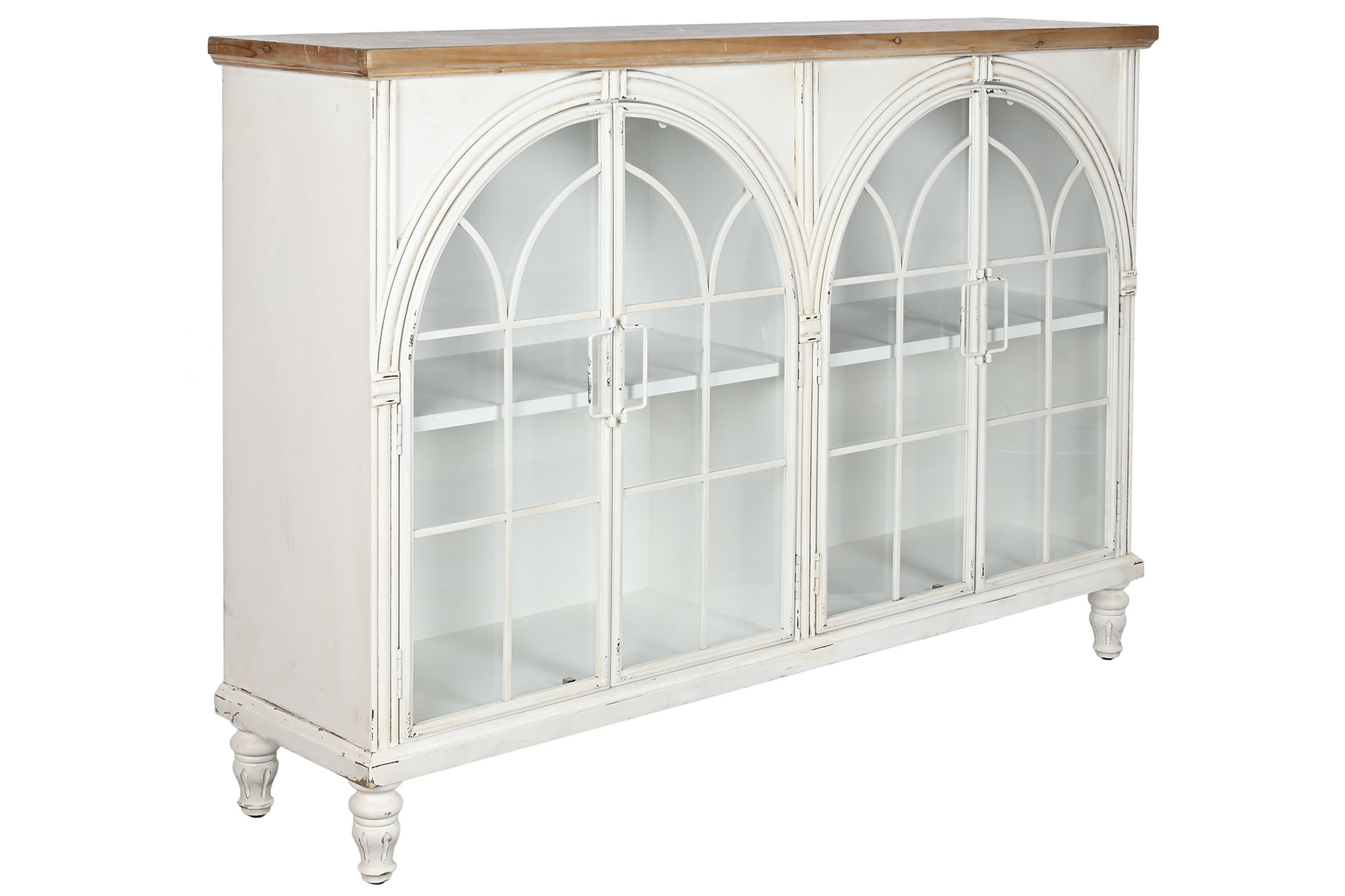 Buffet abeto cristal 150x36x104 blanco