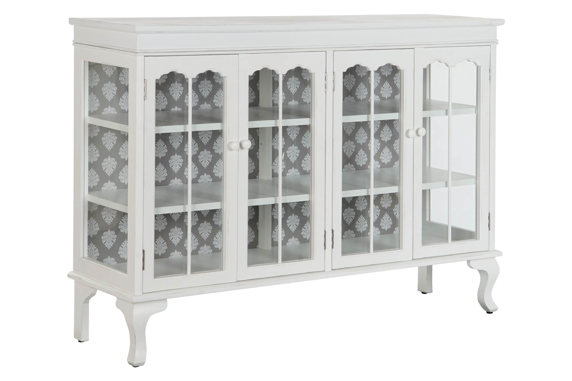 Buffet abeto cristal 142,5x40,5x101,5 blanco