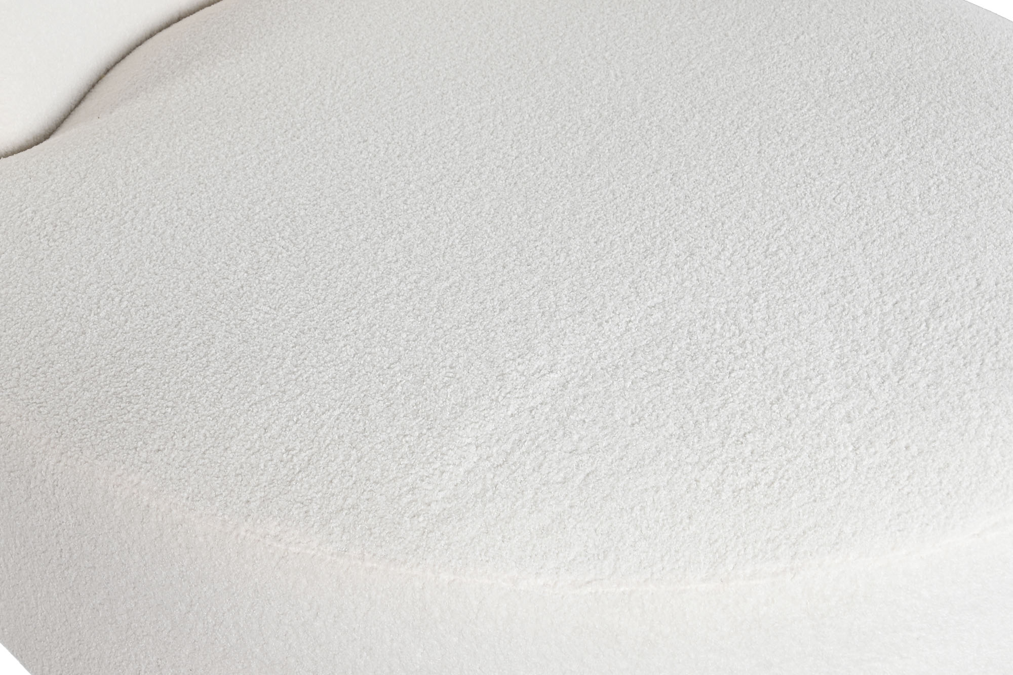 Sofa poliester 150x150x69 borreguito blanco