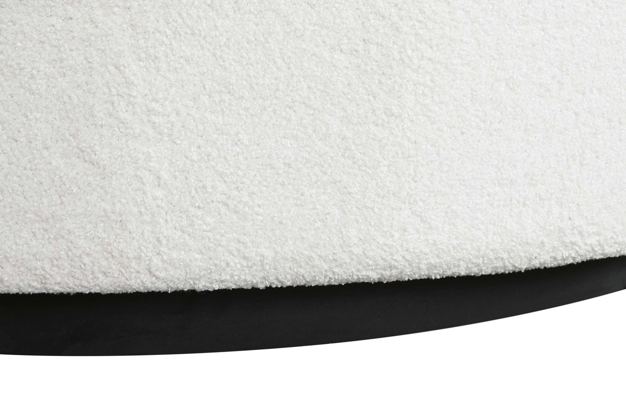 Sofa poliester 150x150x69 borreguito blanco