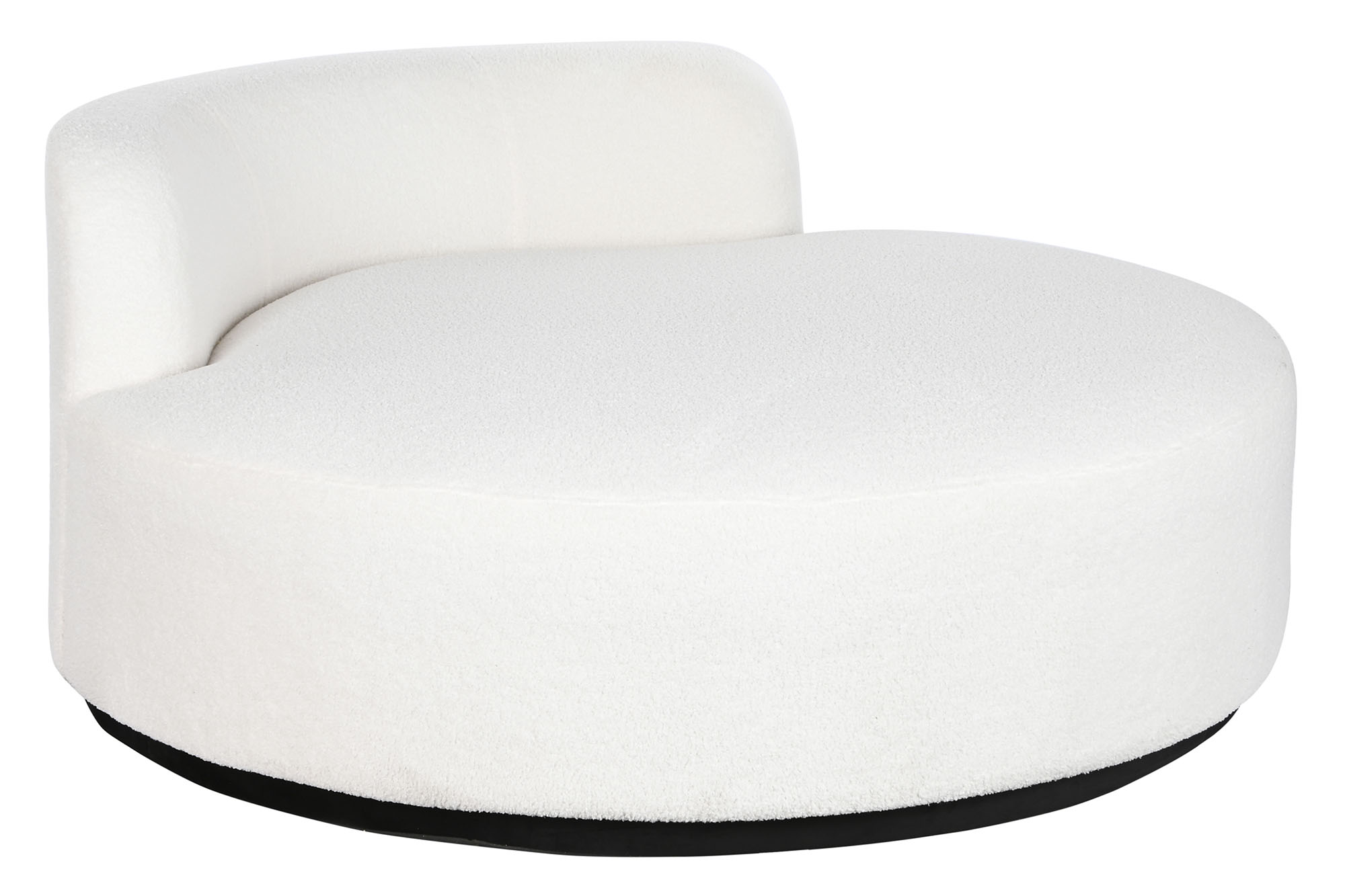 Sofa poliester 150x150x69 borreguito blanco