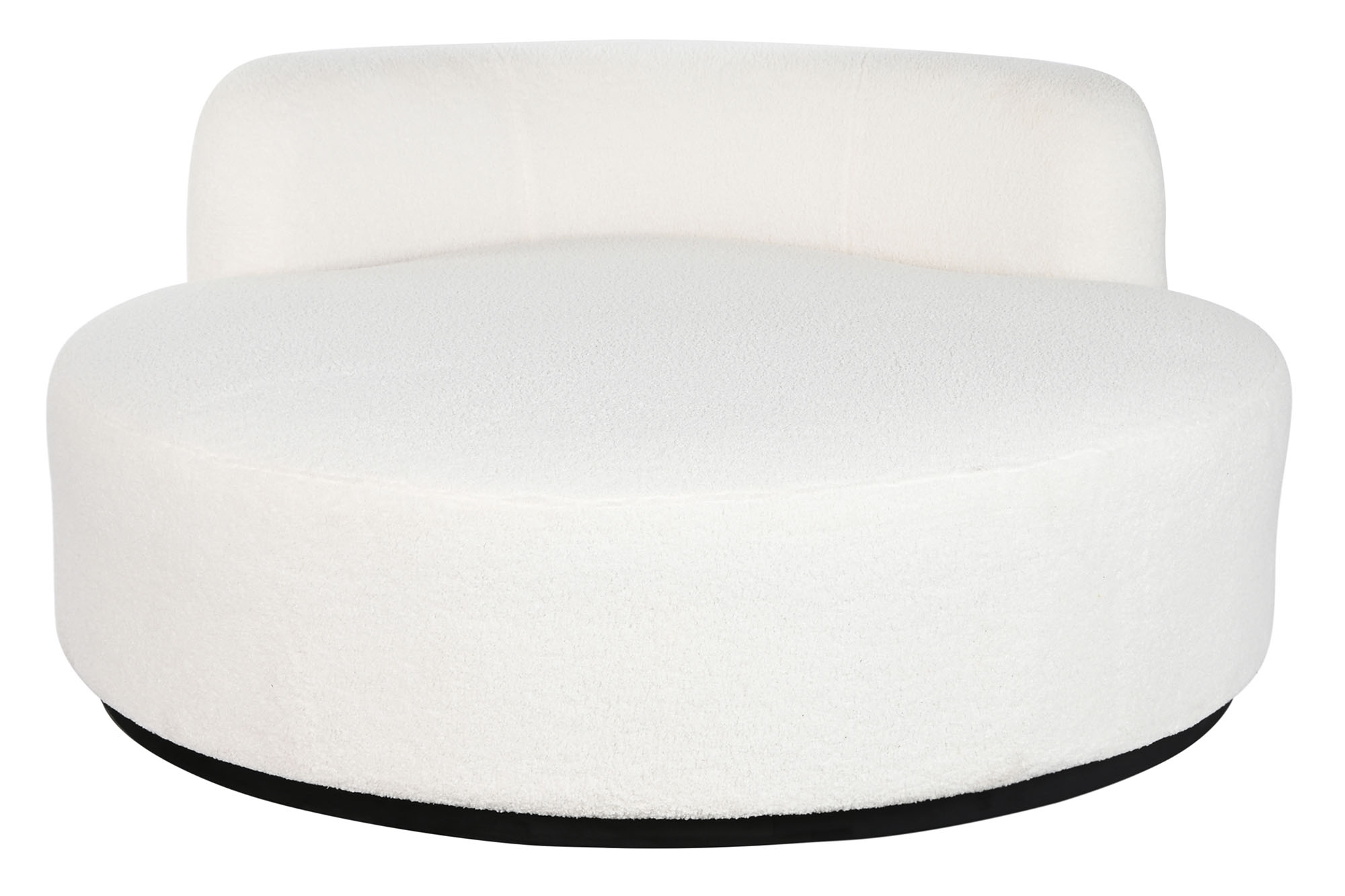 Sofa poliester 150x150x69 borreguito blanco