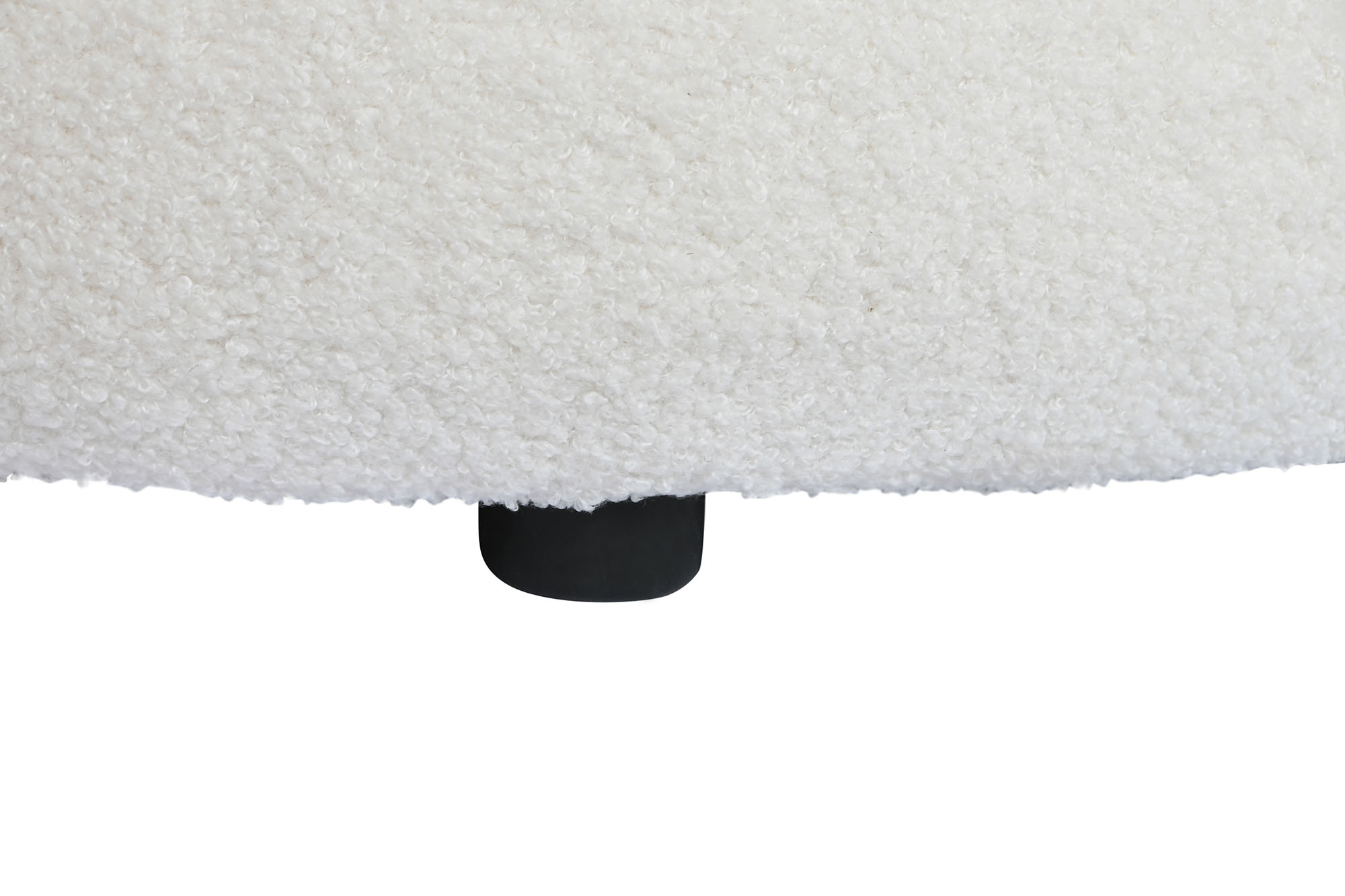 Sofa poliester 193x92x79 borreguito blanco