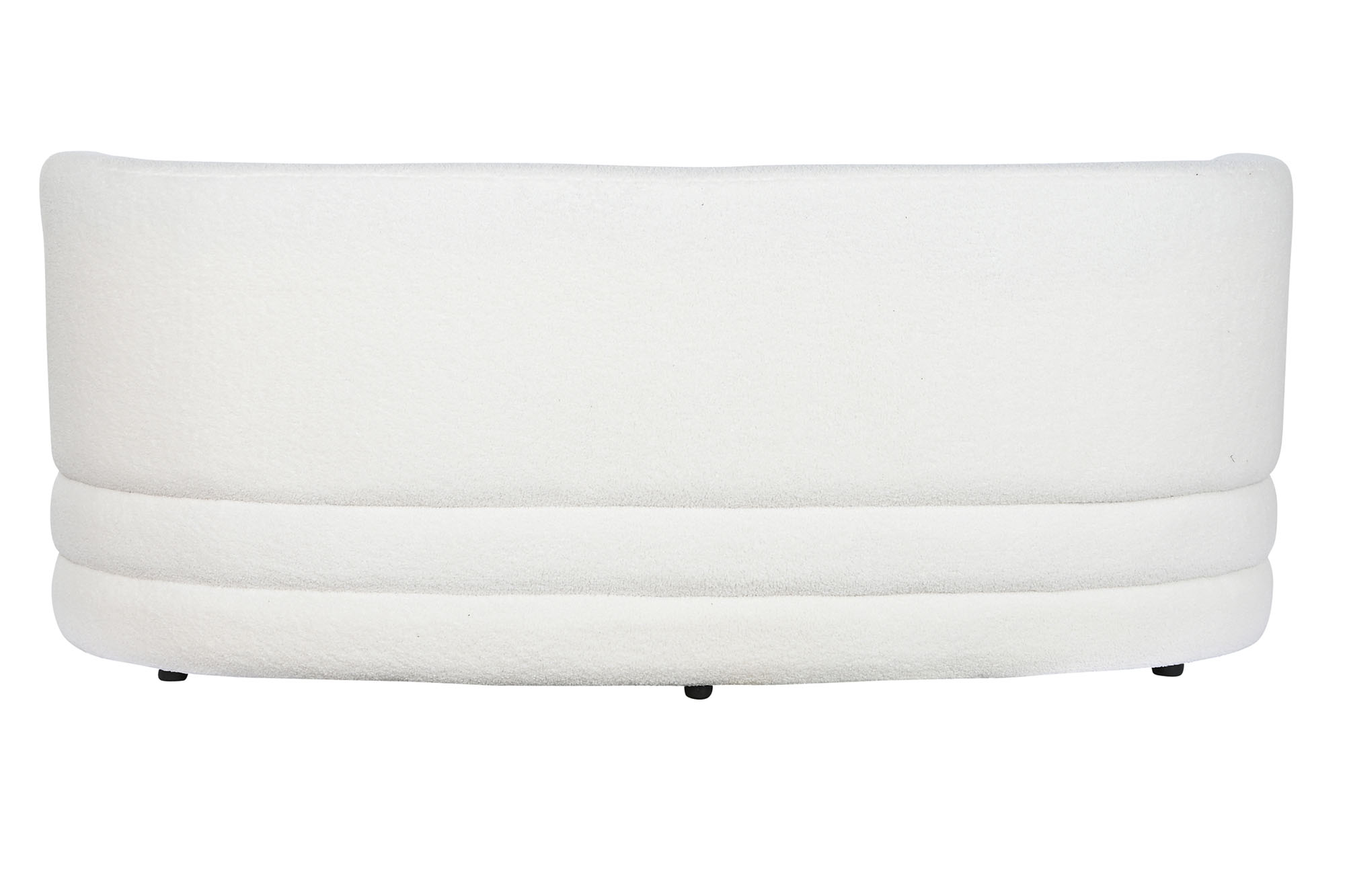 Sofa poliester 193x92x79 borreguito blanco