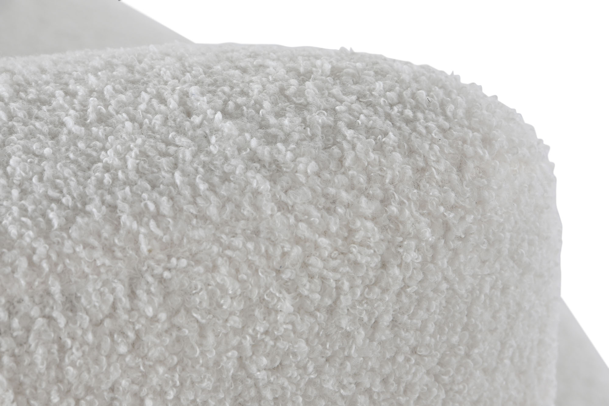 Sofa poliester 193x92x79 borreguito blanco