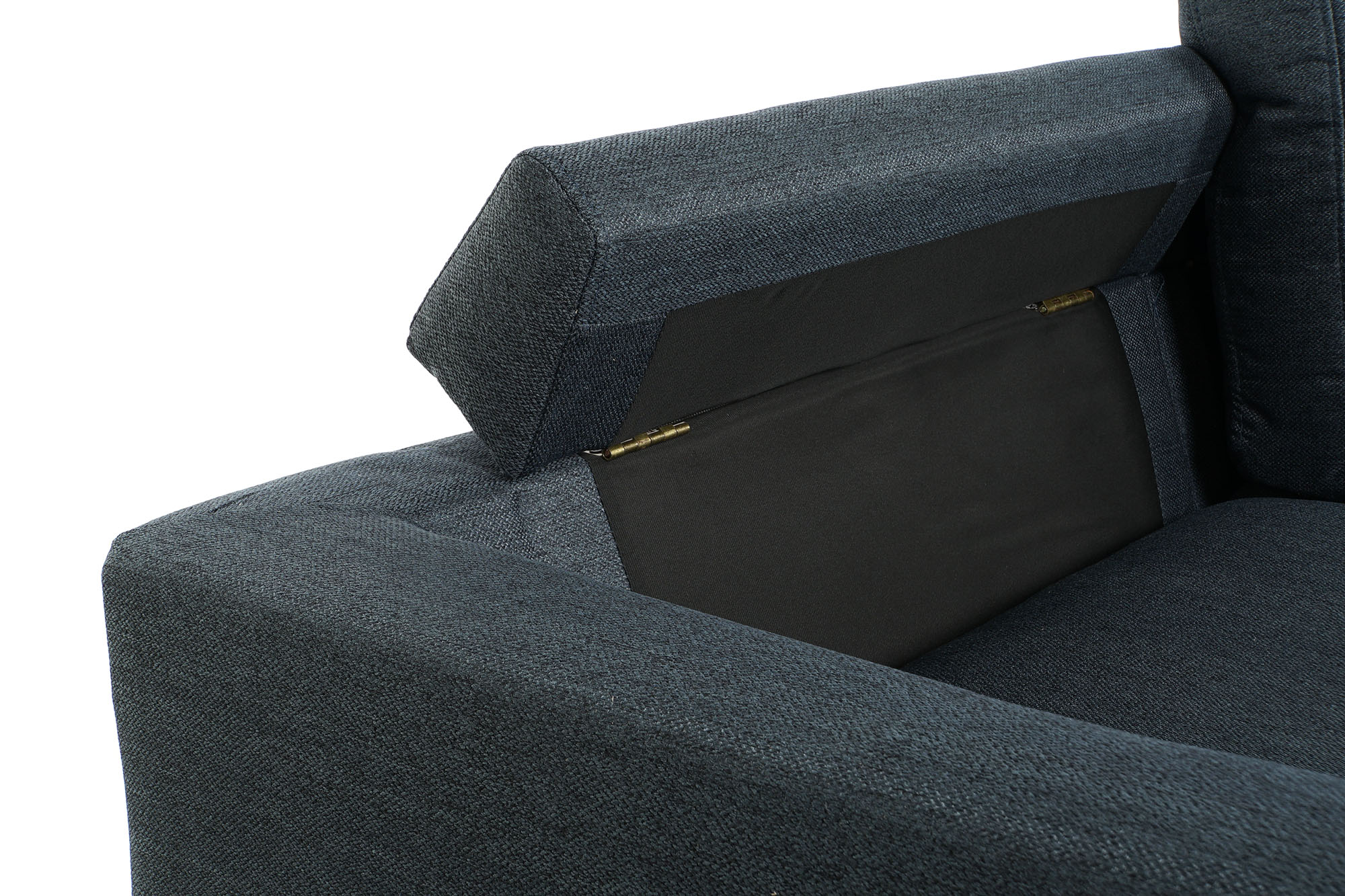 Sofa poliester metal 300x160x85 azul